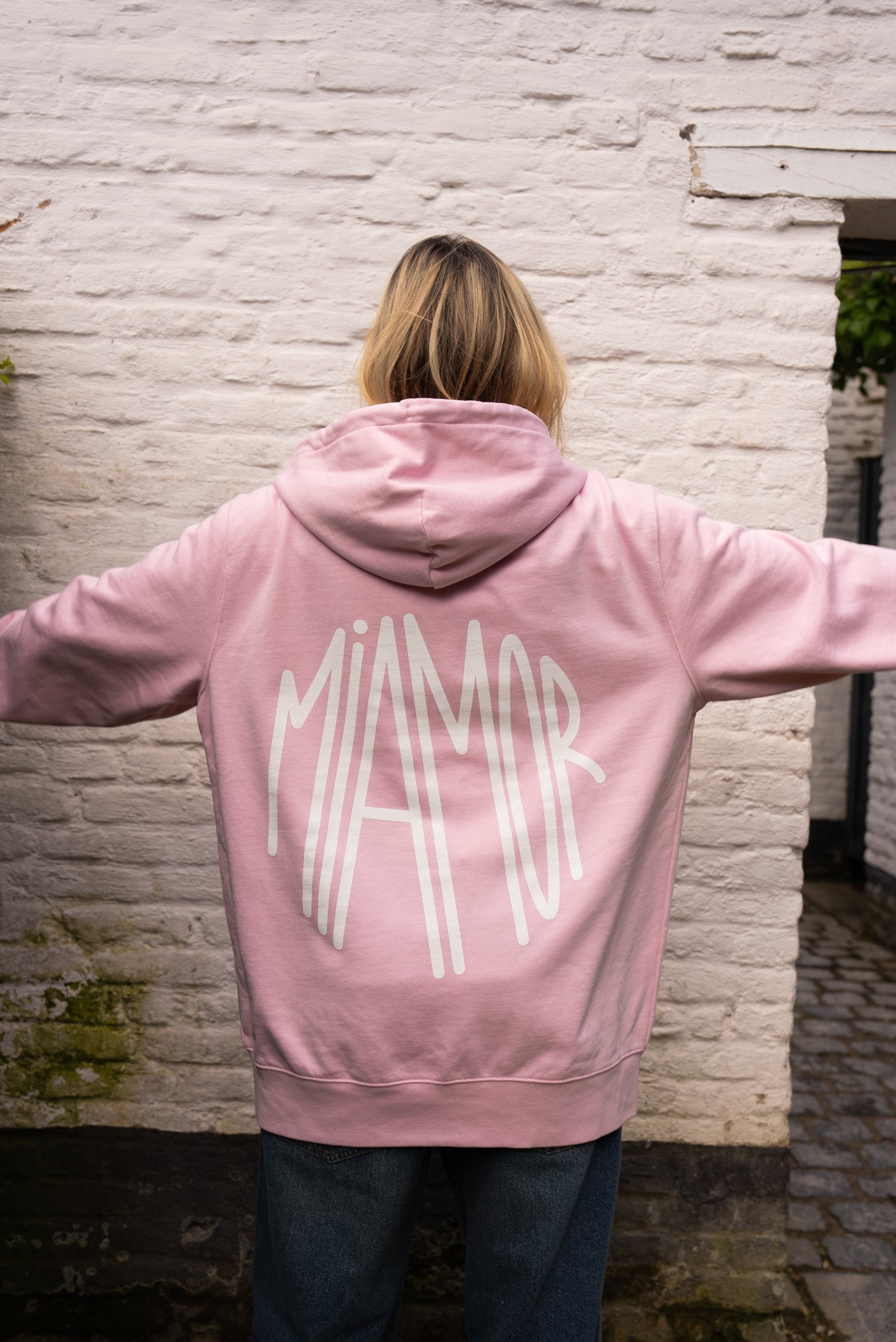 Miamor Supreme hoodie met rits - babyroze