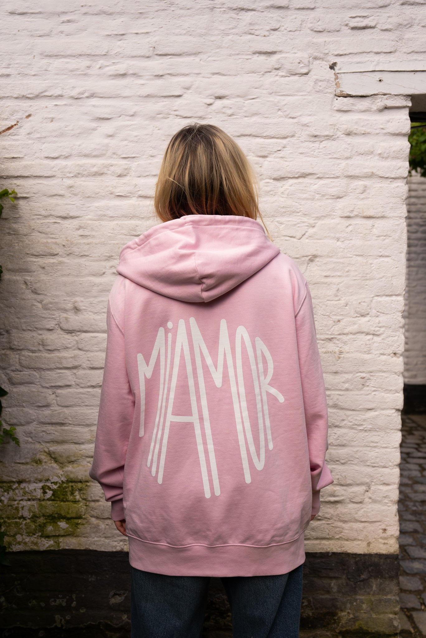 Miamor Supreme hoodie met rits - babyroze