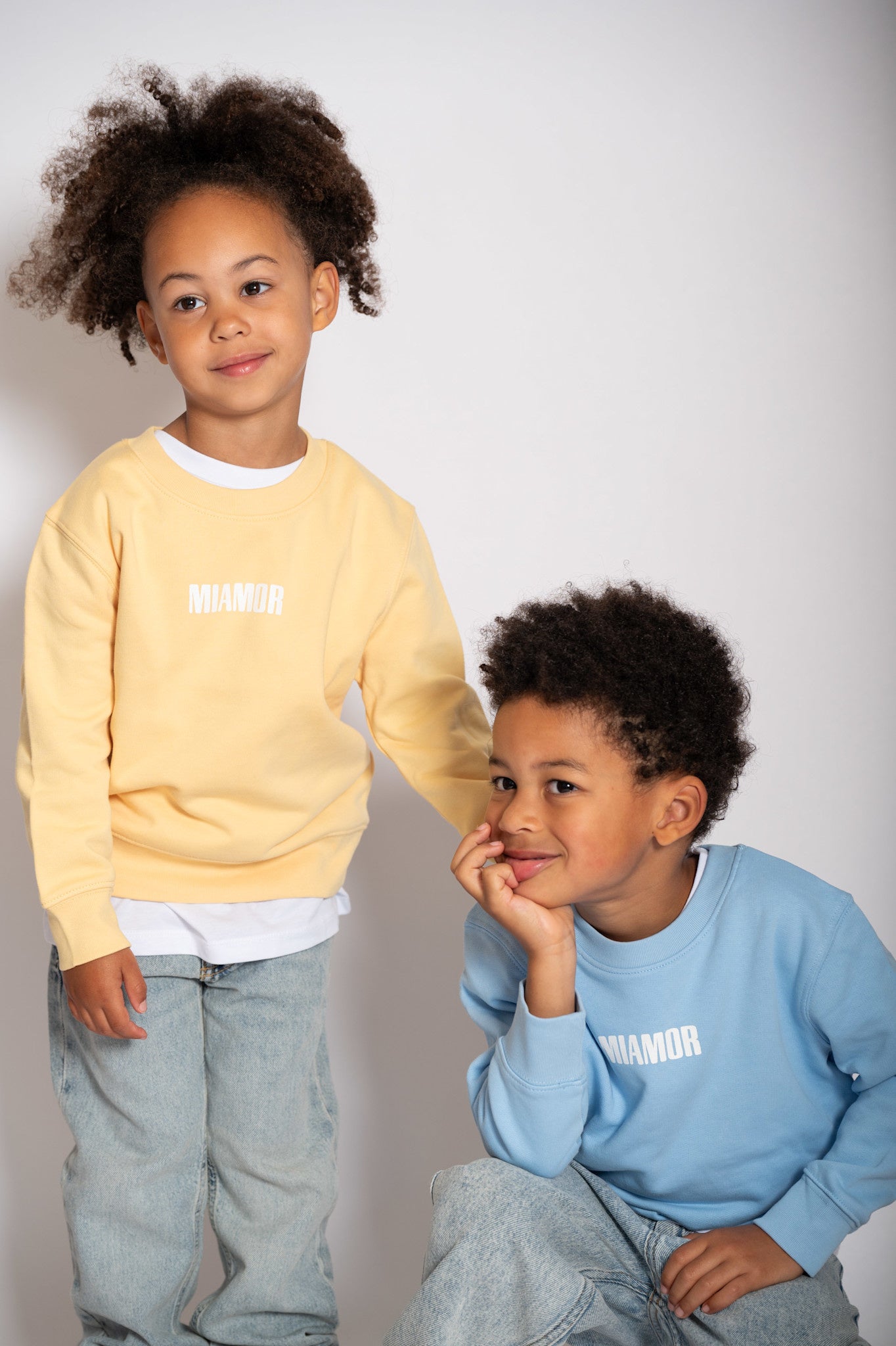 NOUVEAU - Mini Miamor Supreme, pull ras du cou - bleu ciel
