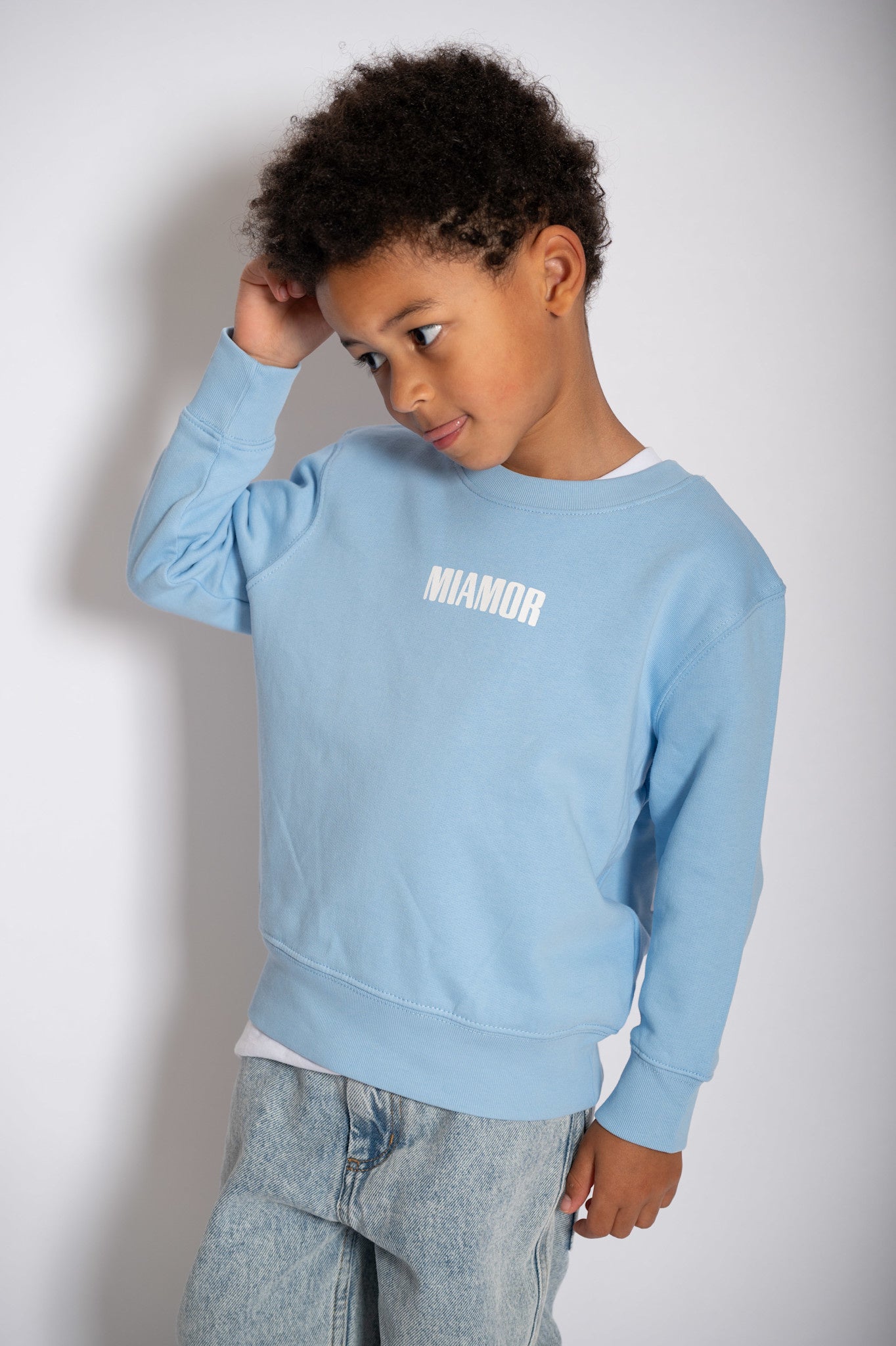 NOUVEAU - Mini Miamor Supreme, pull ras du cou - bleu ciel