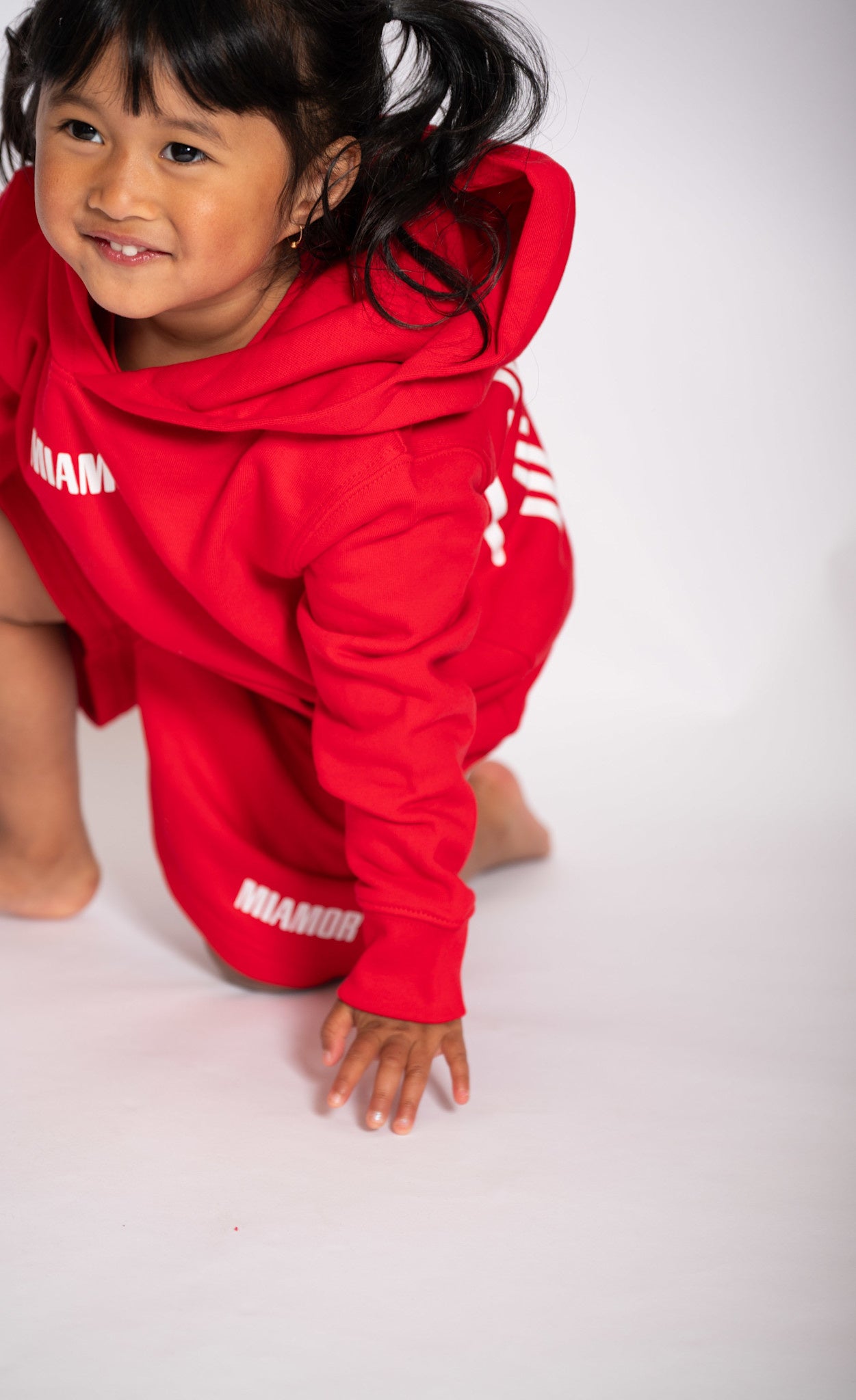 NOUVEAU - Mini sweat à capuche Supreme rouge et blanc avec logo