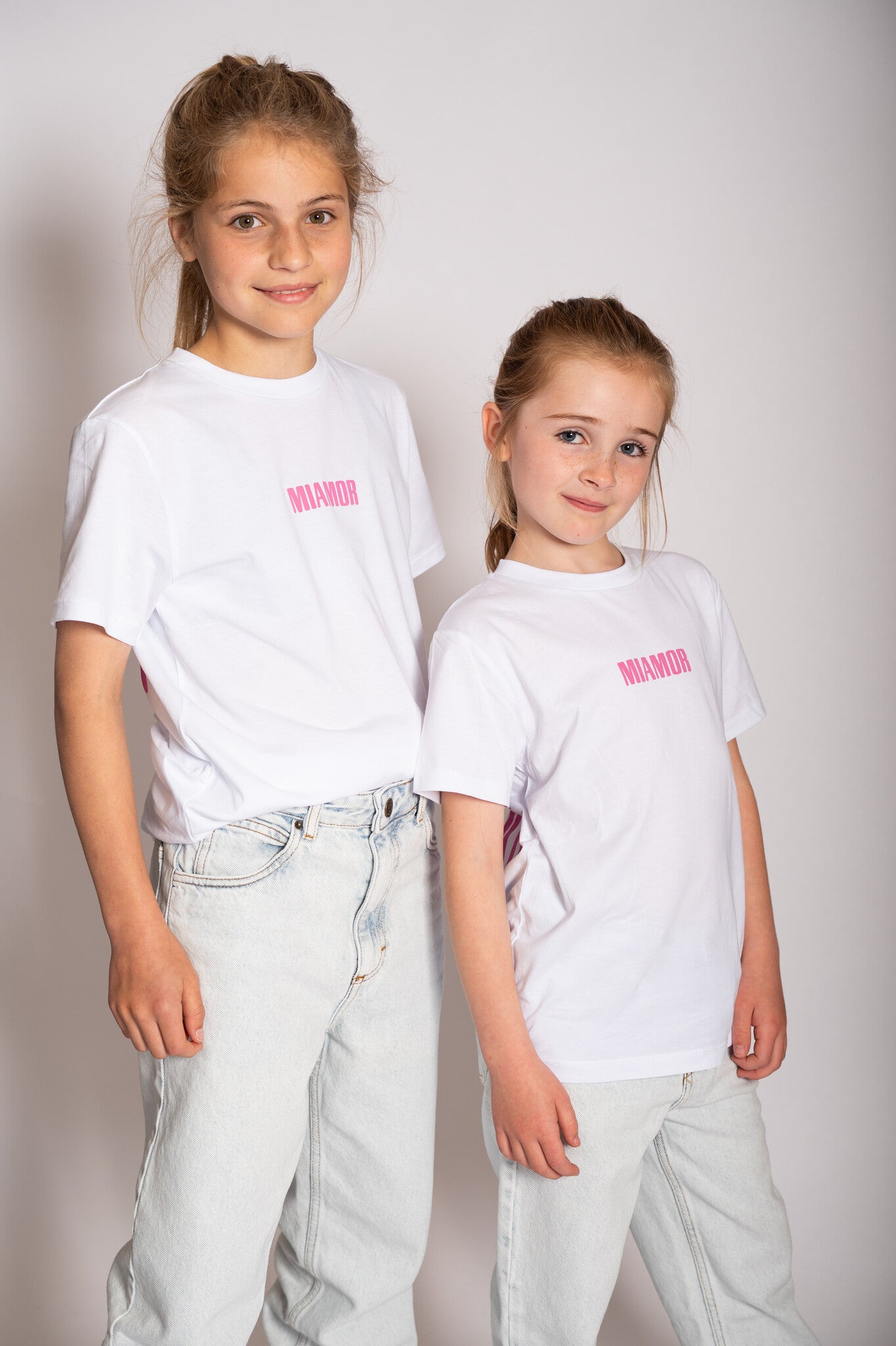 Mini Miamor tee white - pink