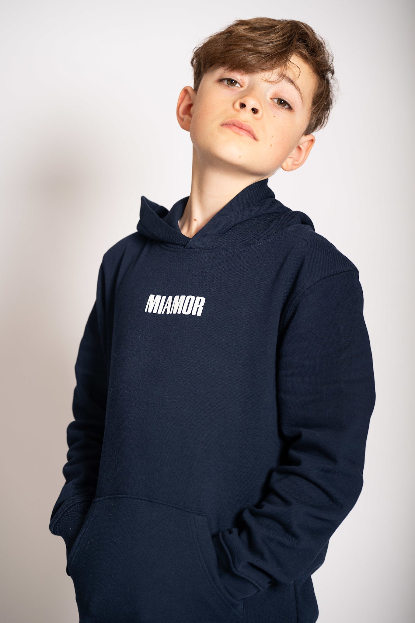 NEW - Mini Miamor supreme hoodie navy - white logo