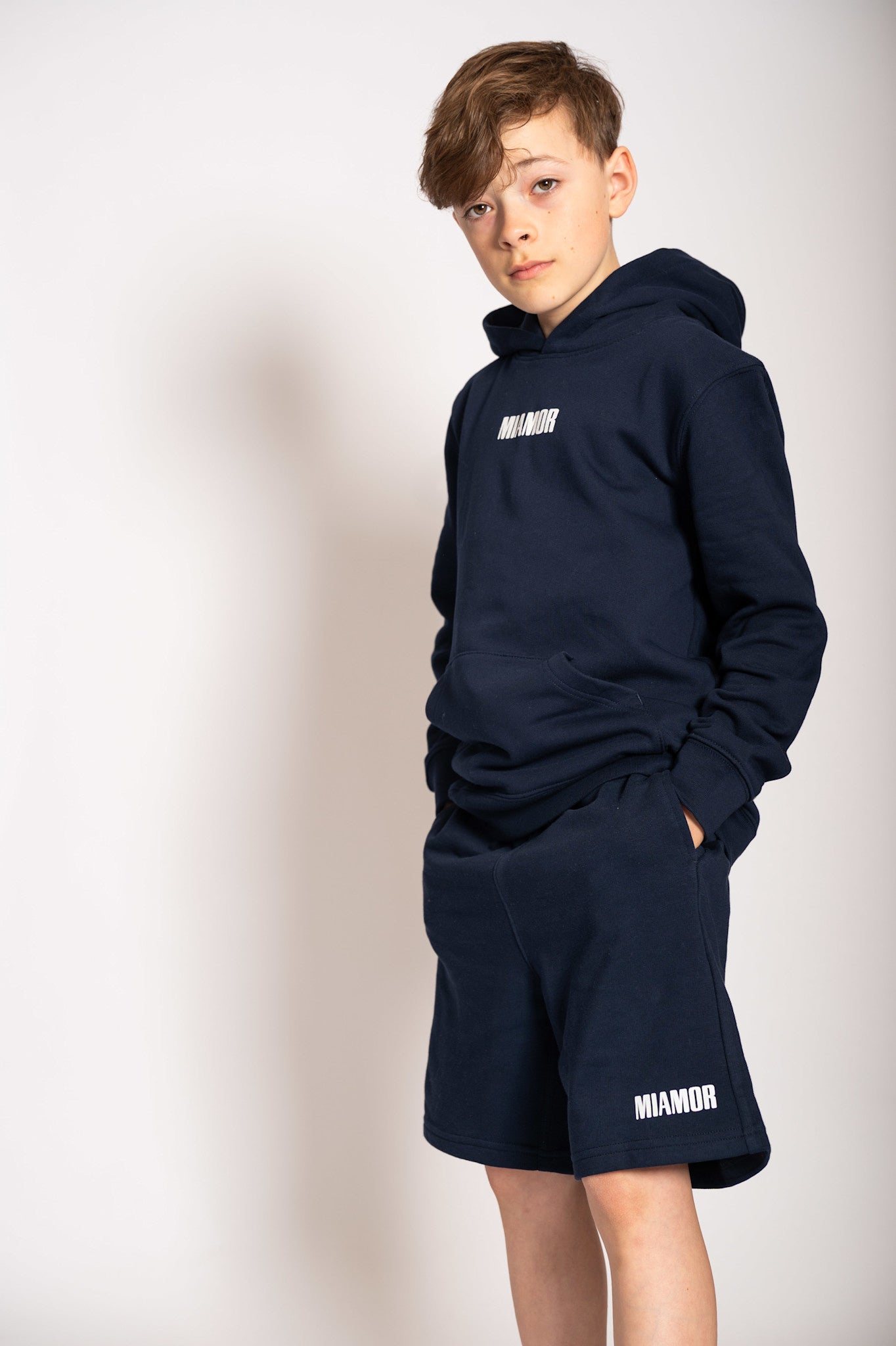 Mini Miamor supreme shorts navy - white logo