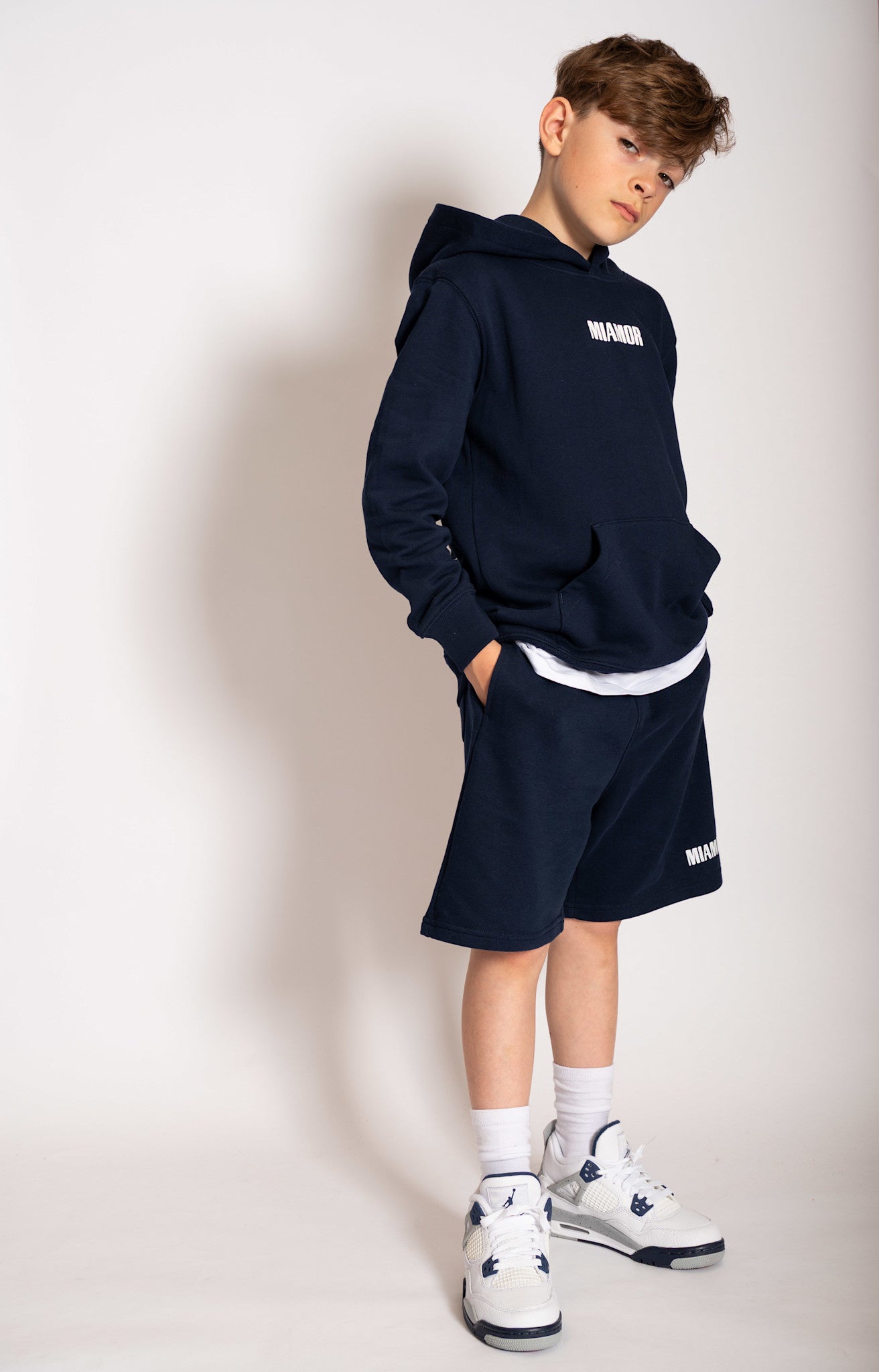 NEW - Mini Miamor supreme hoodie navy - white logo