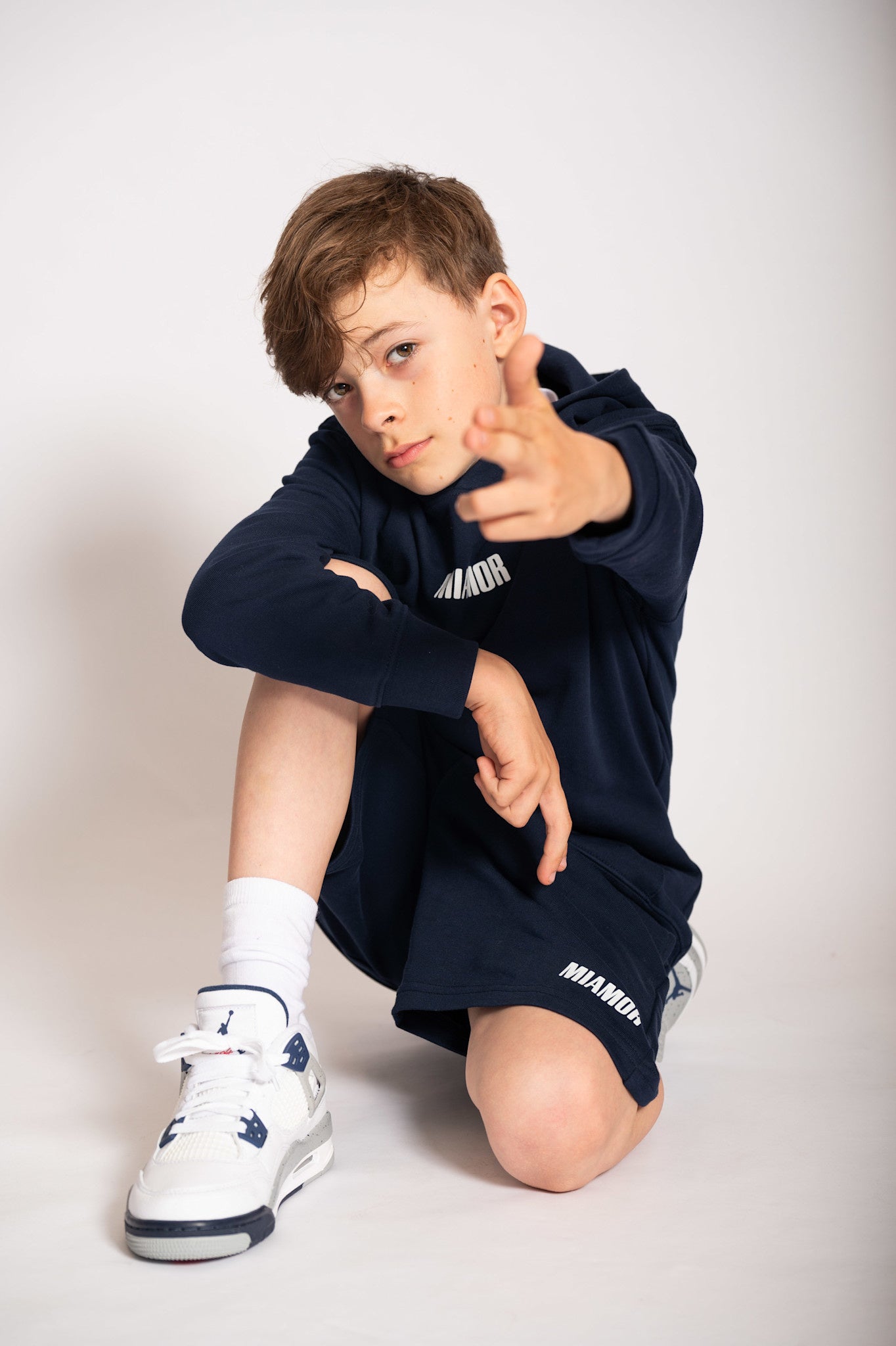 Mini Miamor supreme shorts navy - white logo