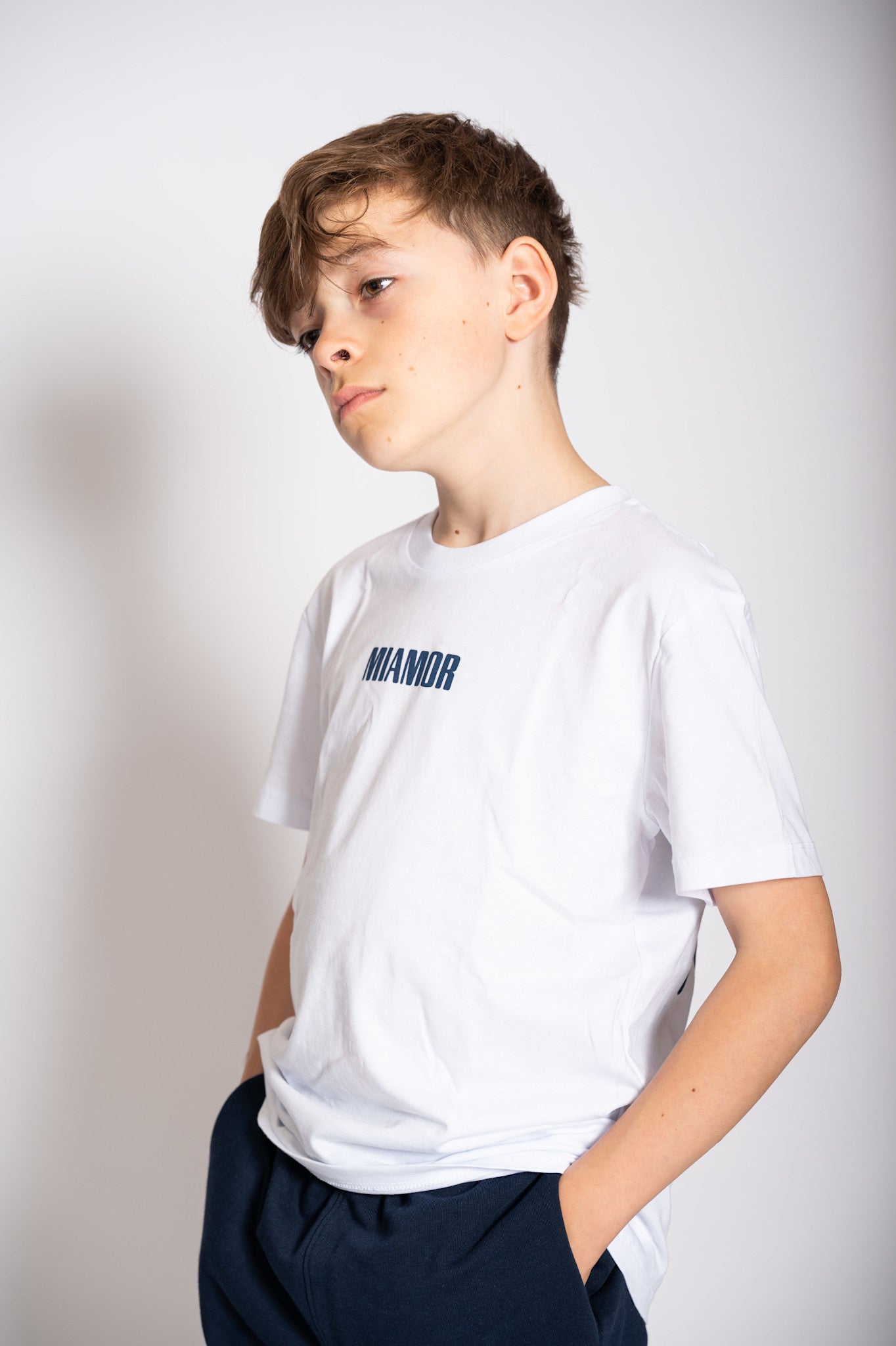 Mini Miamor tee white - navy