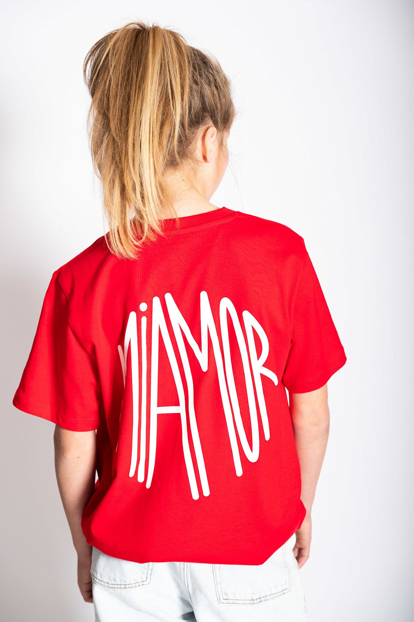 Mini Miamor tee red - white logo