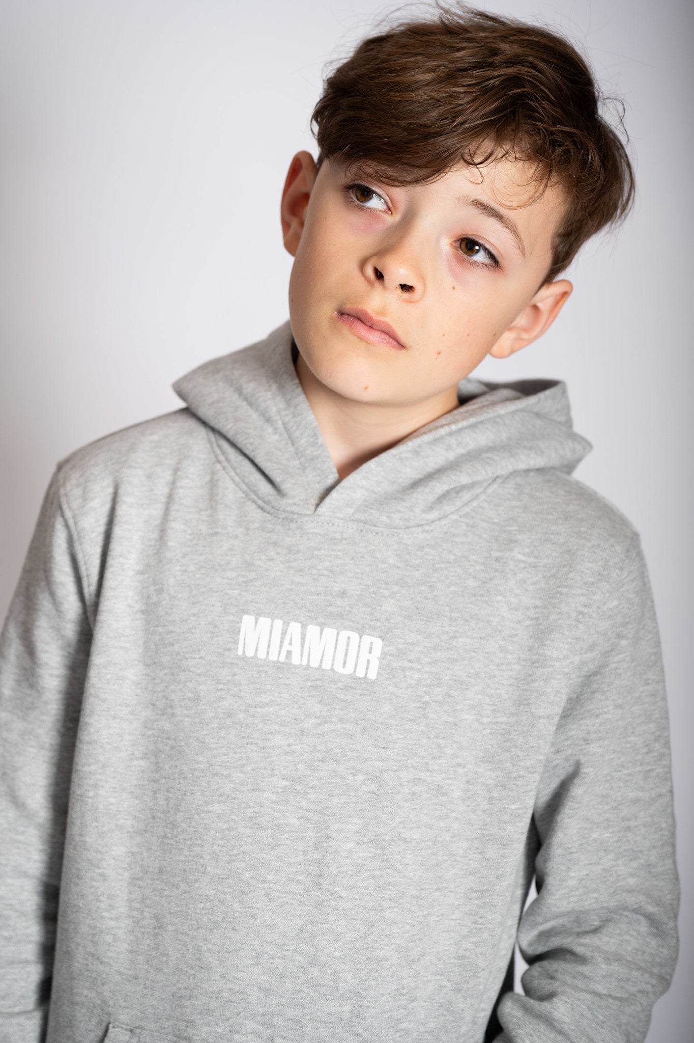 NOUVEAU - Mini sweat à capuche Supreme Miamor gris chiné - blanc
