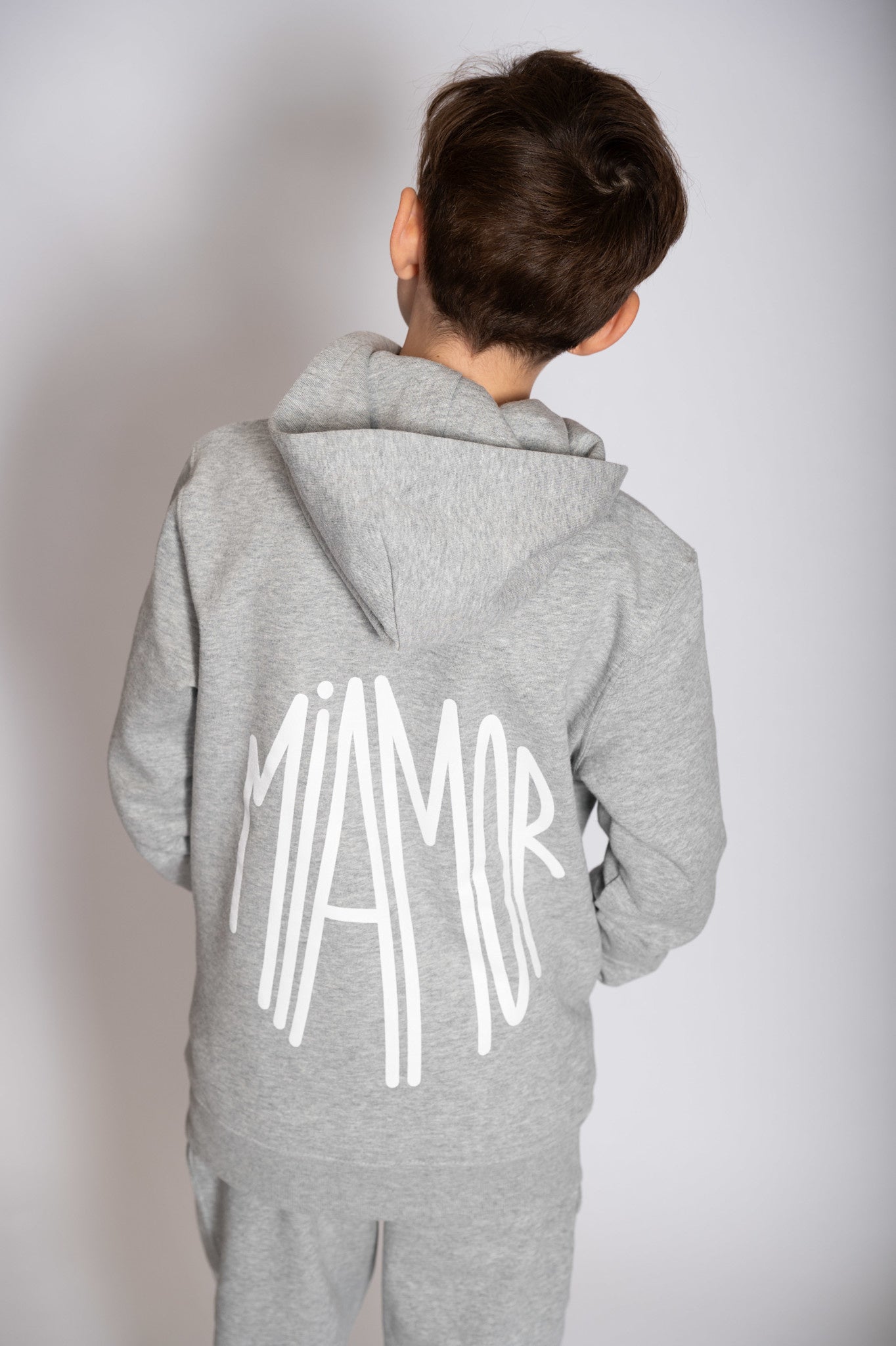 NOUVEAU - Mini sweat à capuche Supreme Miamor gris chiné - blanc