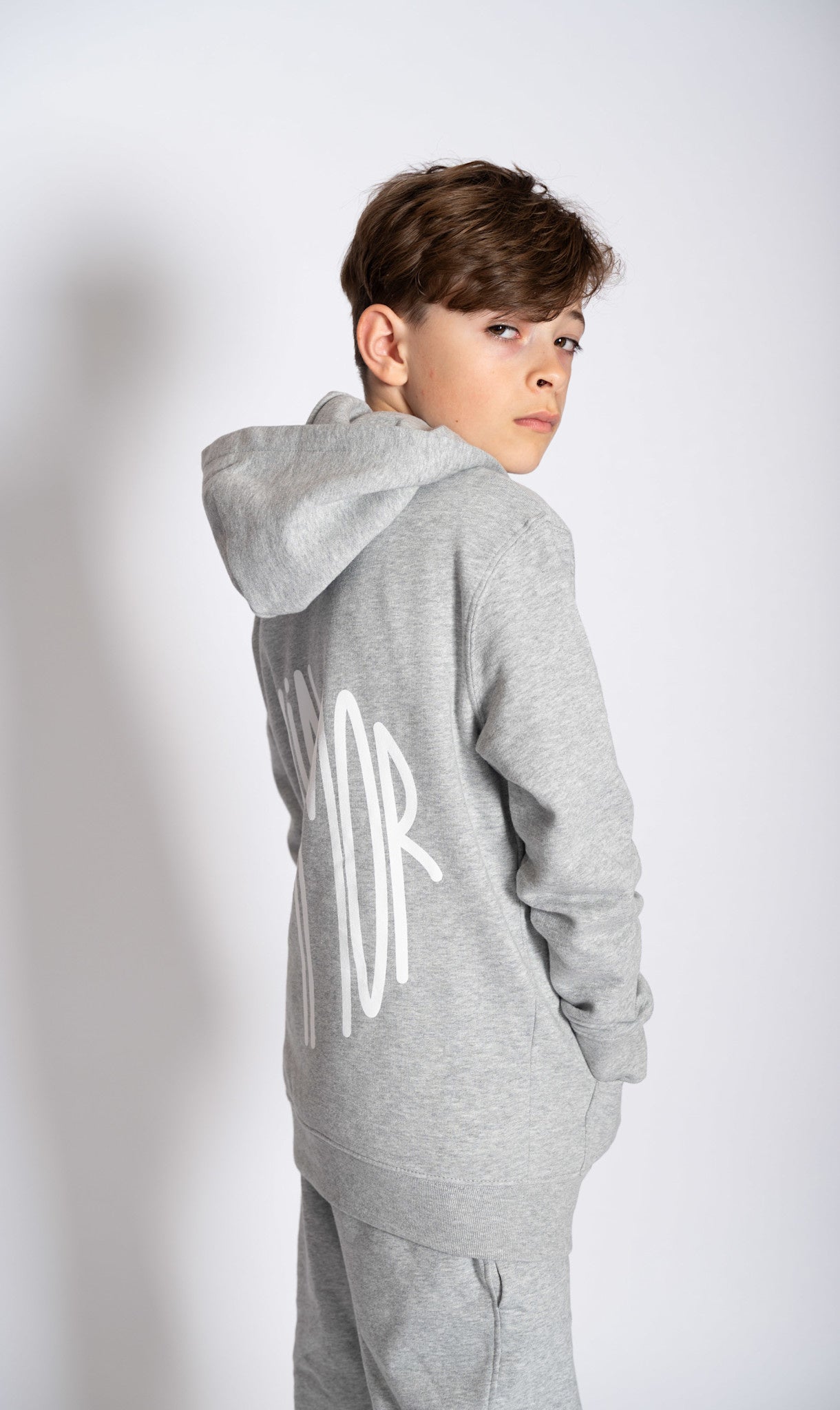 NOUVEAU - Mini sweat à capuche Supreme Miamor gris chiné - blanc