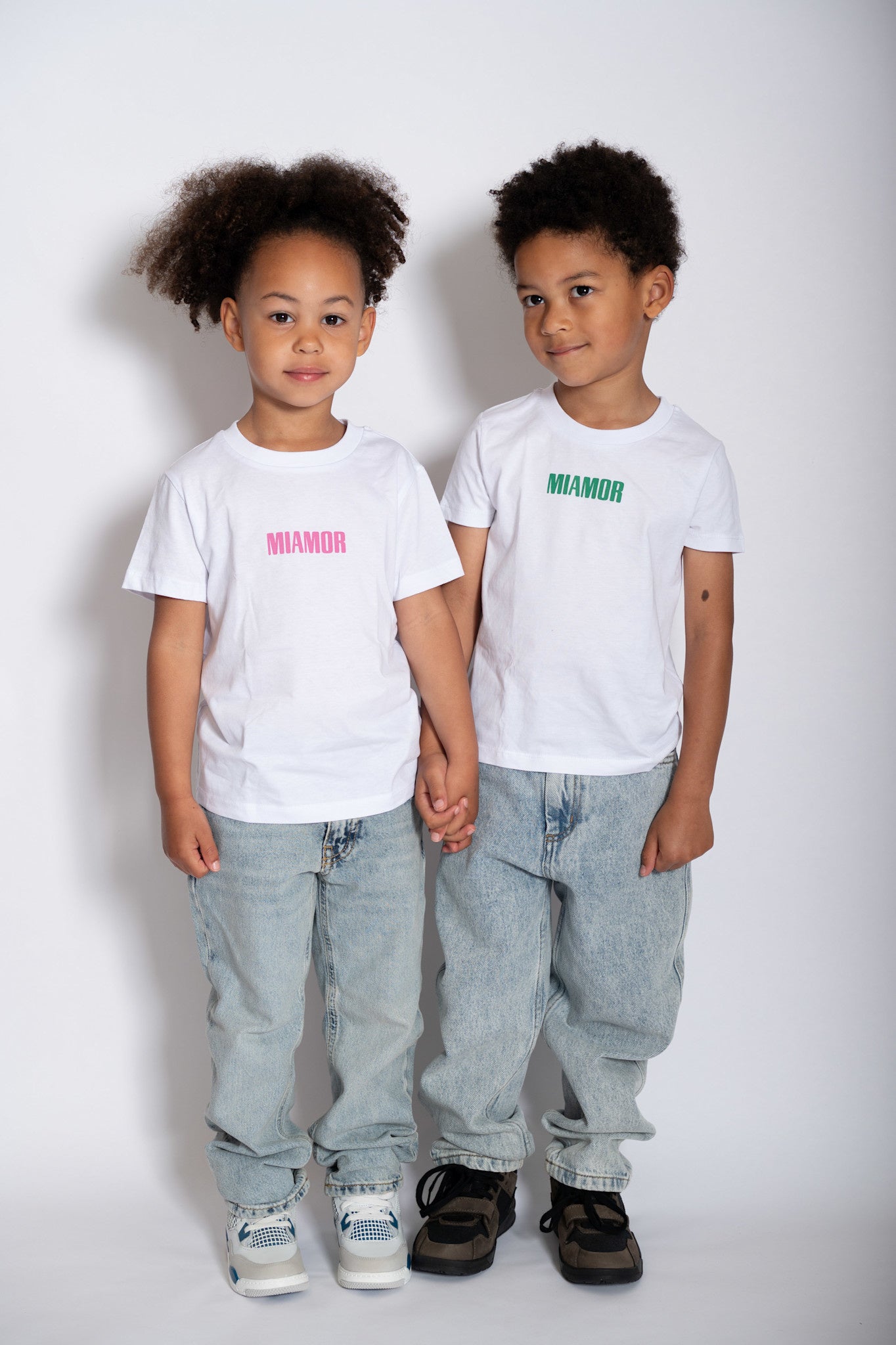 Mini Miamor tee white - pink