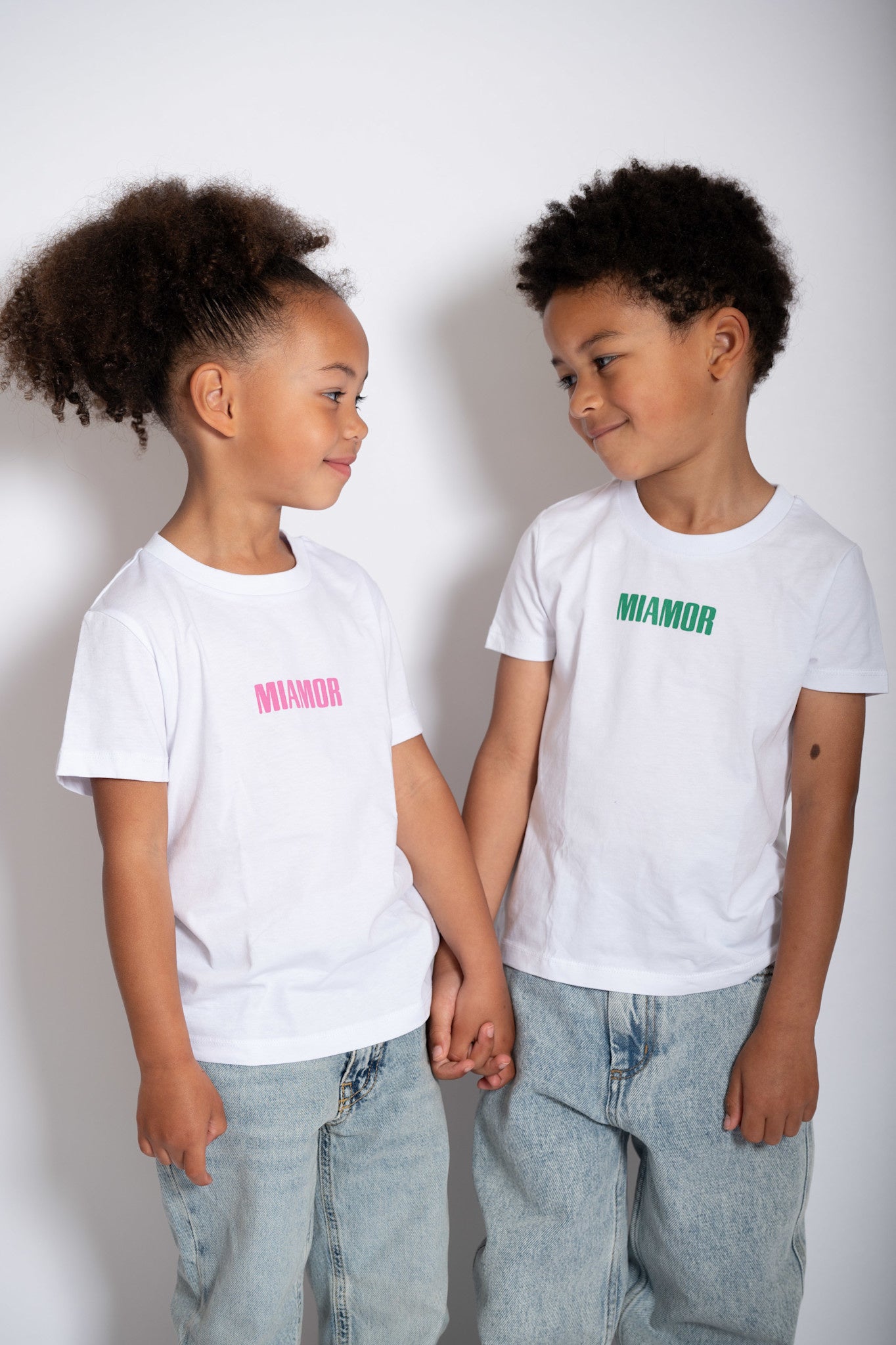 Mini Miamor tee white - pink