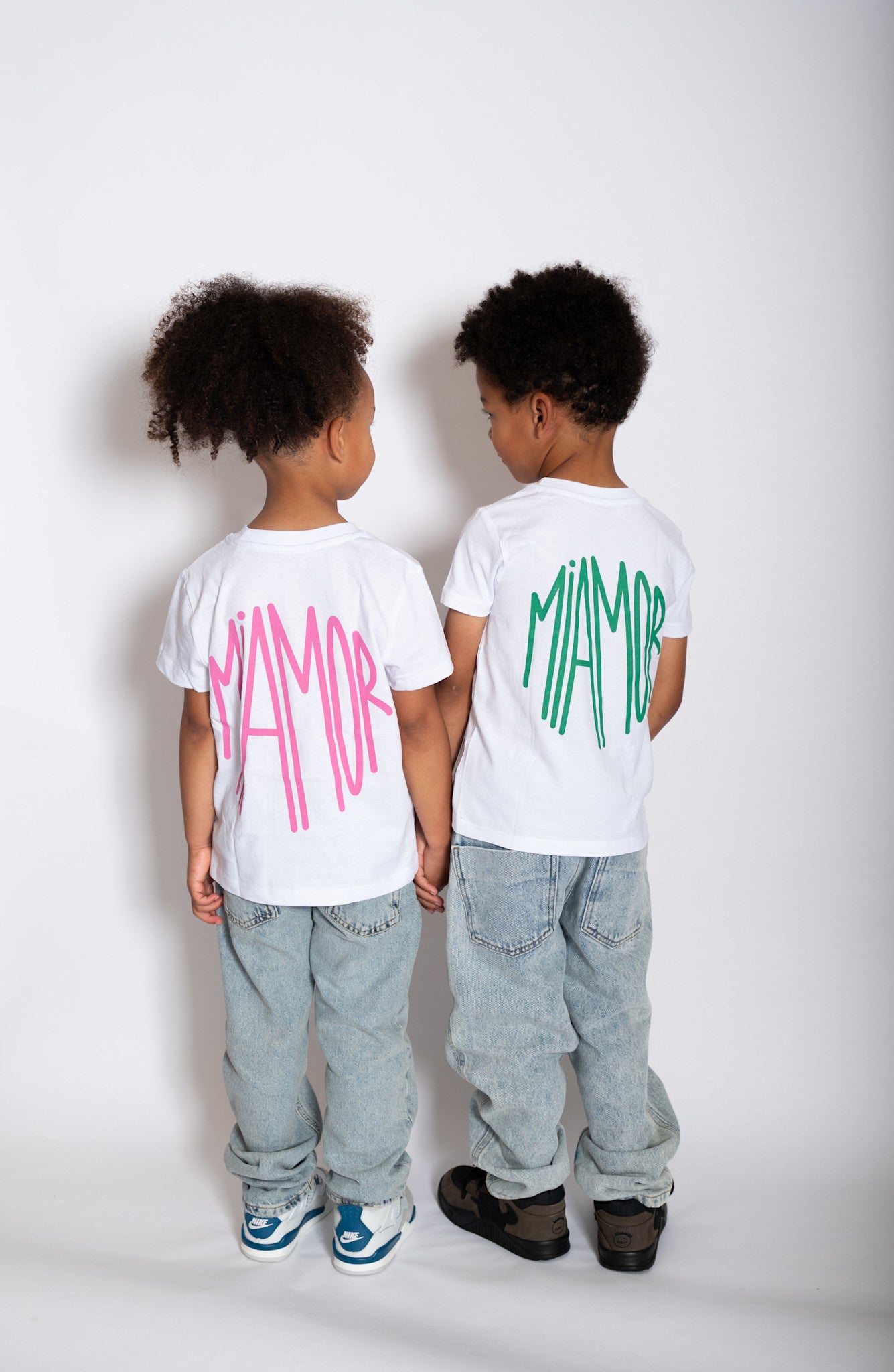 T-shirt blanc Mini Miamor - logo vert