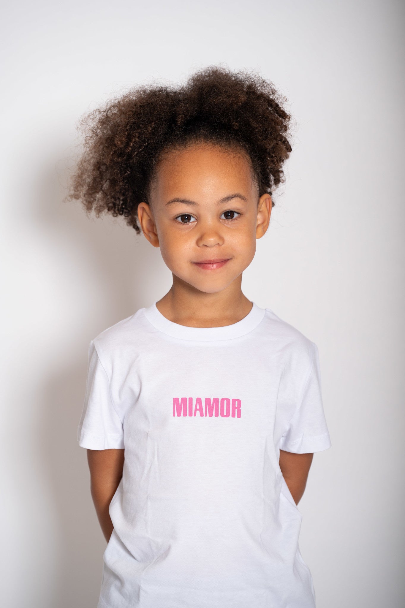 Mini Miamor tee white - pink