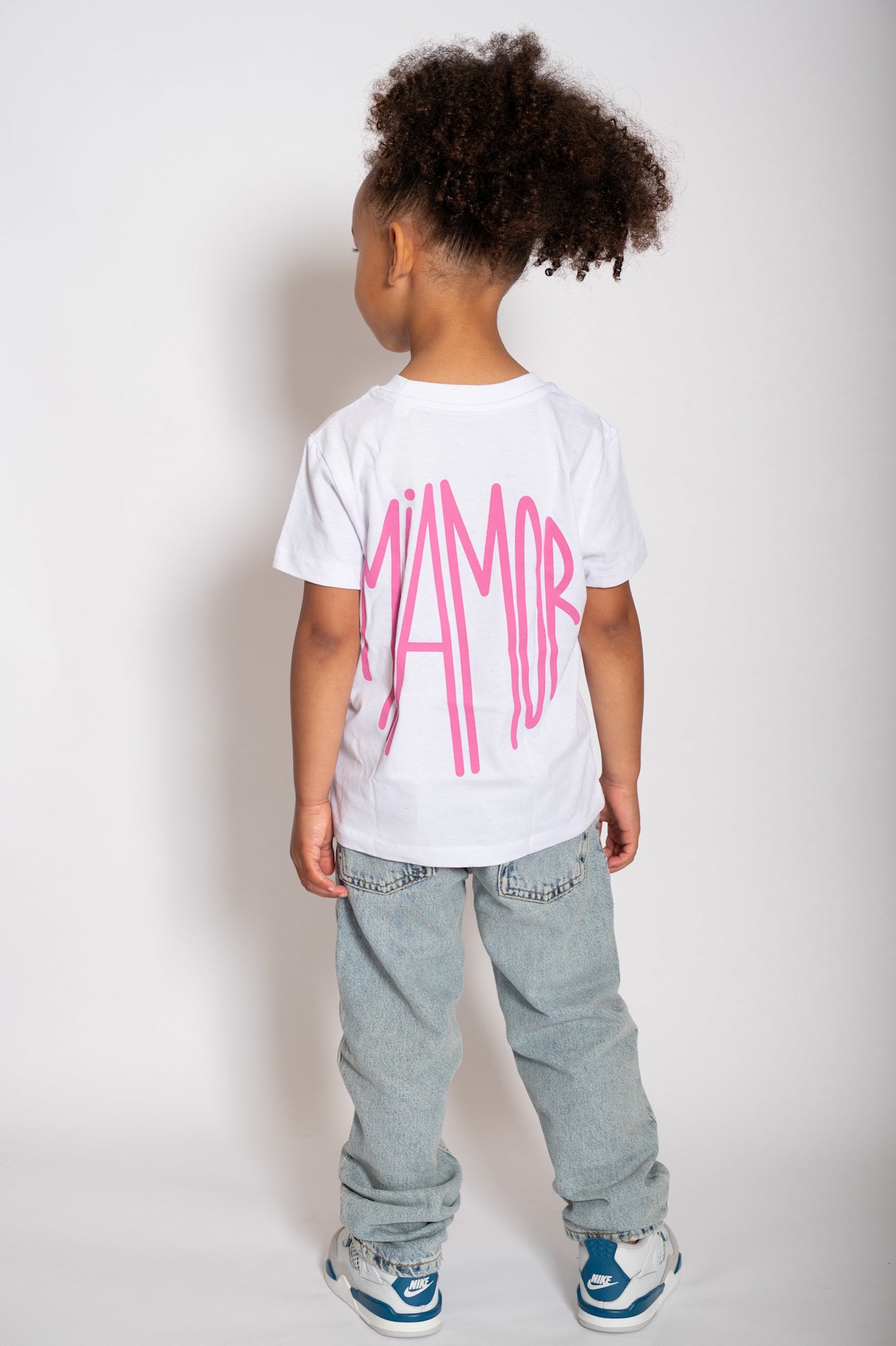 Mini Miamor tee white - pink