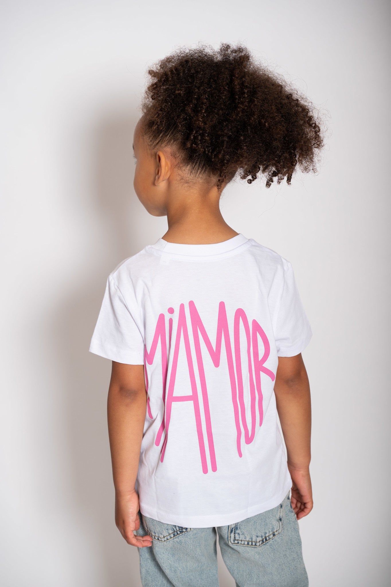 Mini Miamor tee white - pink