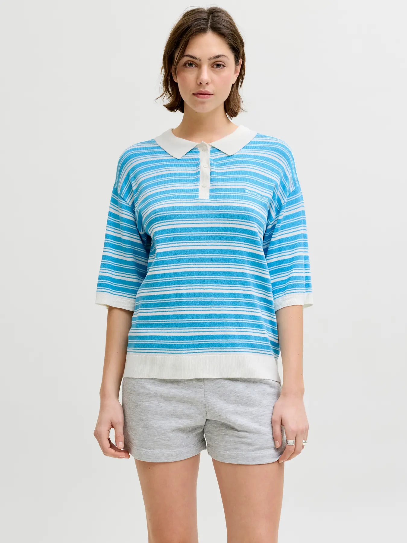 JXVILDA POLO KNIT - SWIM CAP/ VANILLA ICE