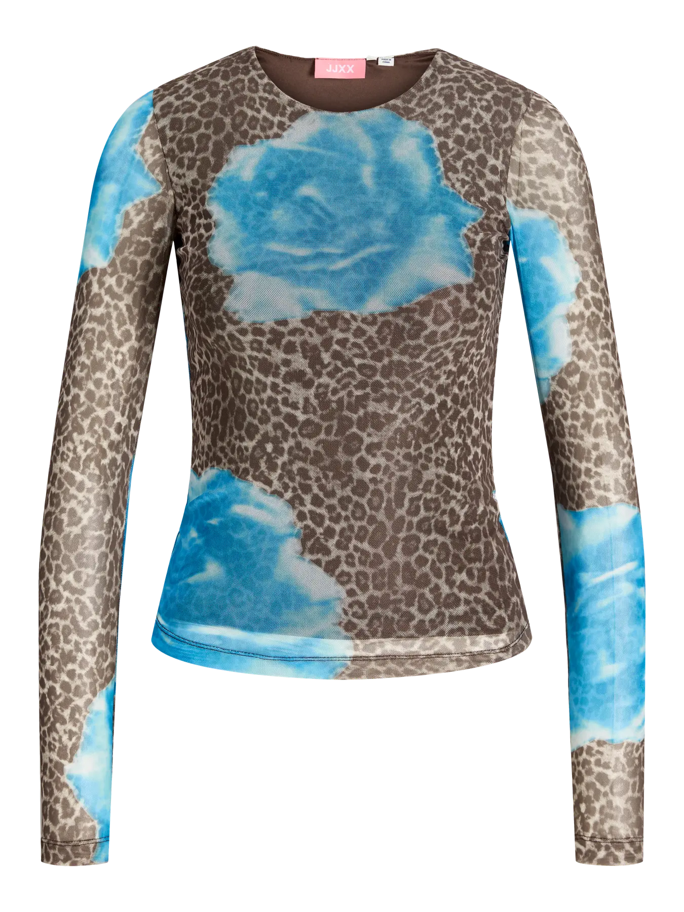 JXMINNA MELIA MESH LS TOP - PINE BARK LEO