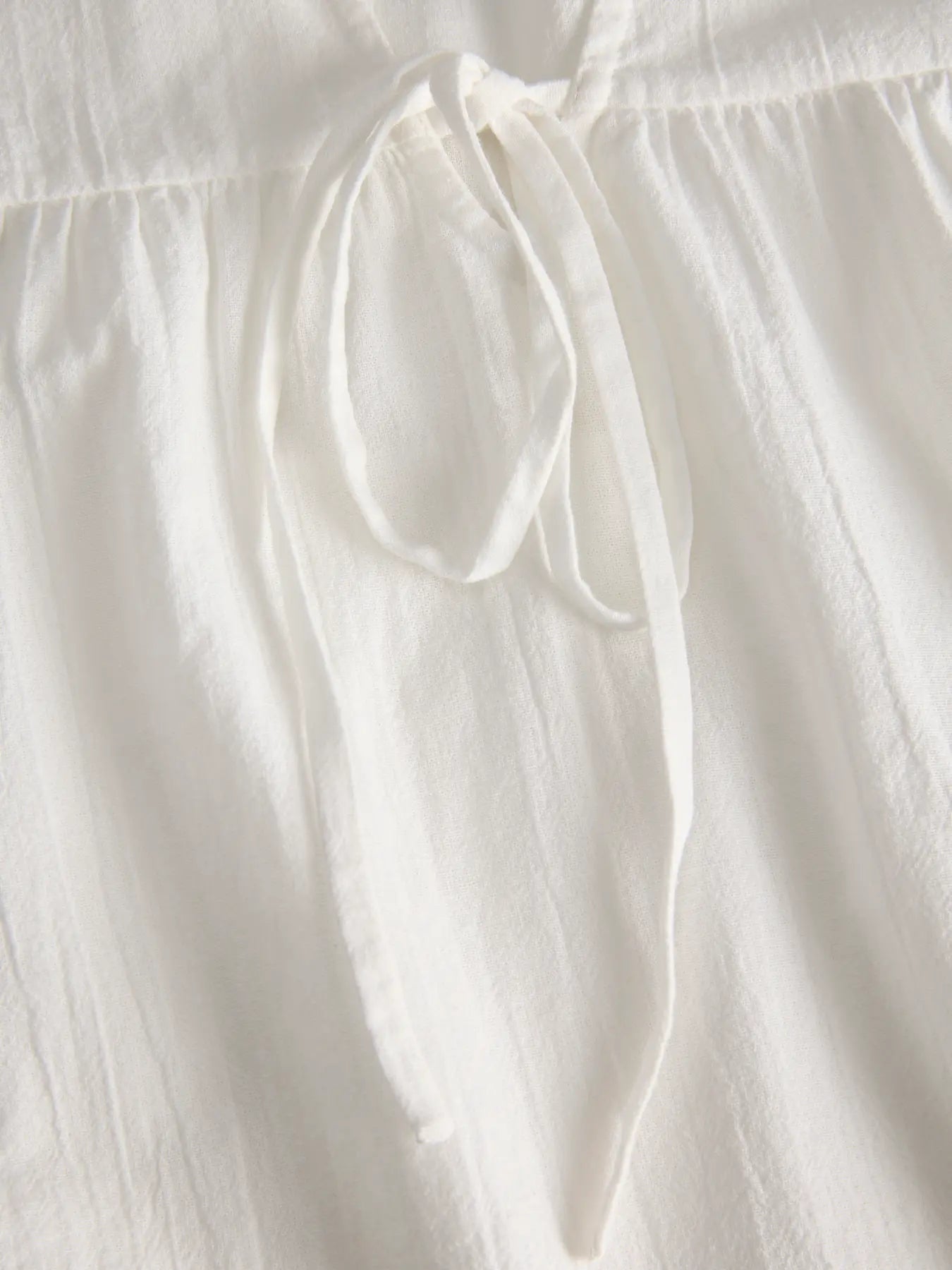 JXKIA STRUCTURE V-NECK BLOUSE - BLANC DE BLANC