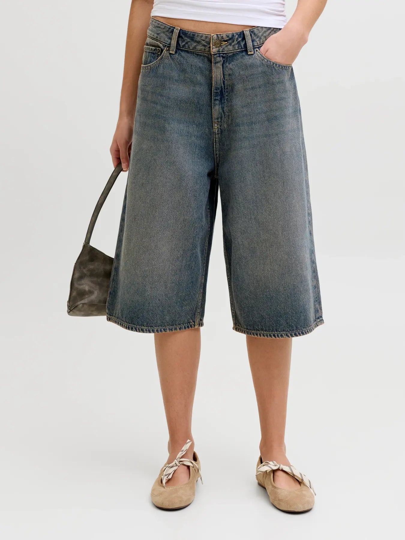 JXKYOTO BAGGY  SHORTS DENIM - DARK BLUE DENIM