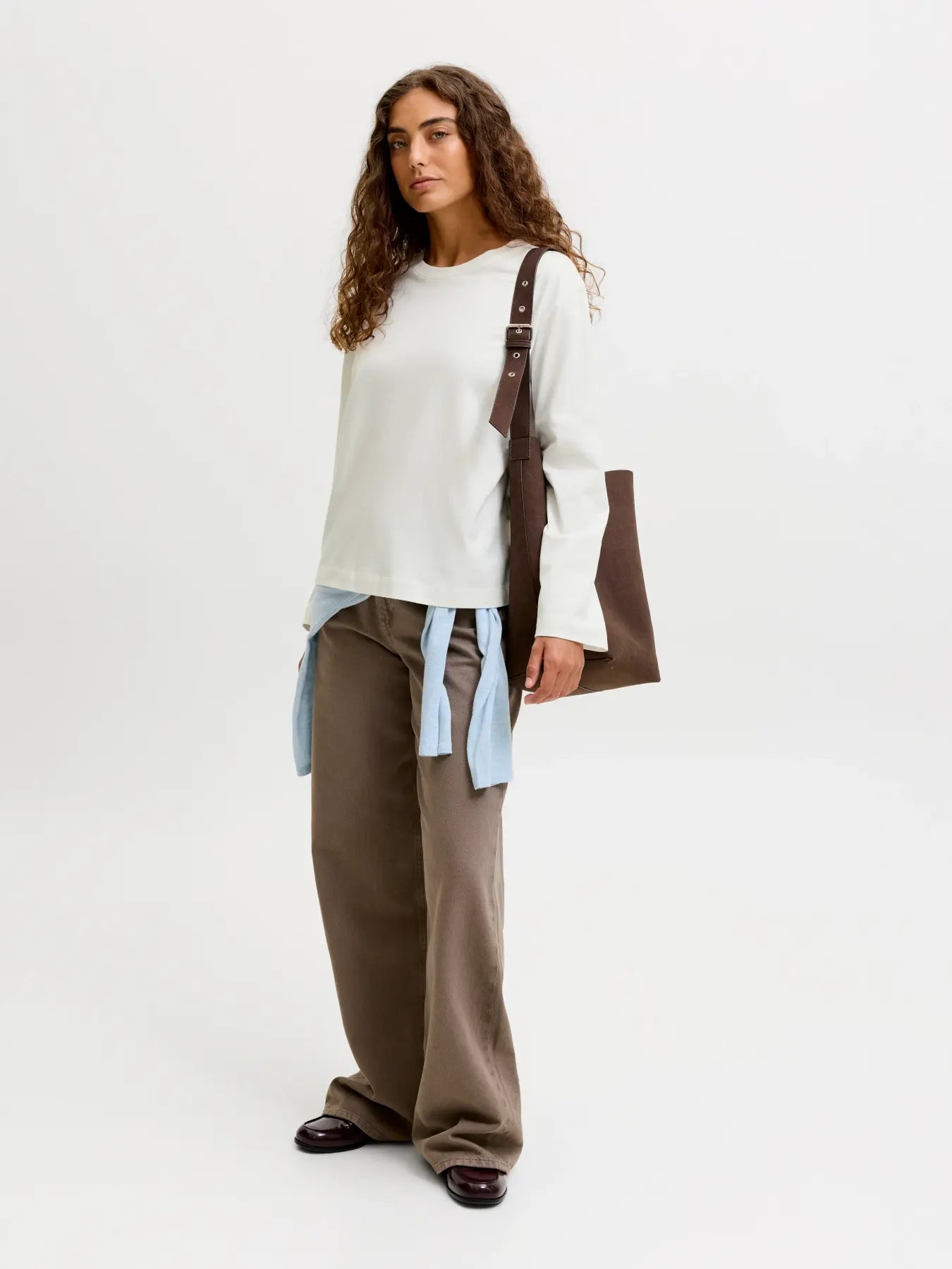 JXSOPHIA BOXY LS TEE JRS NOOS - WHITE CLOUD DANCER