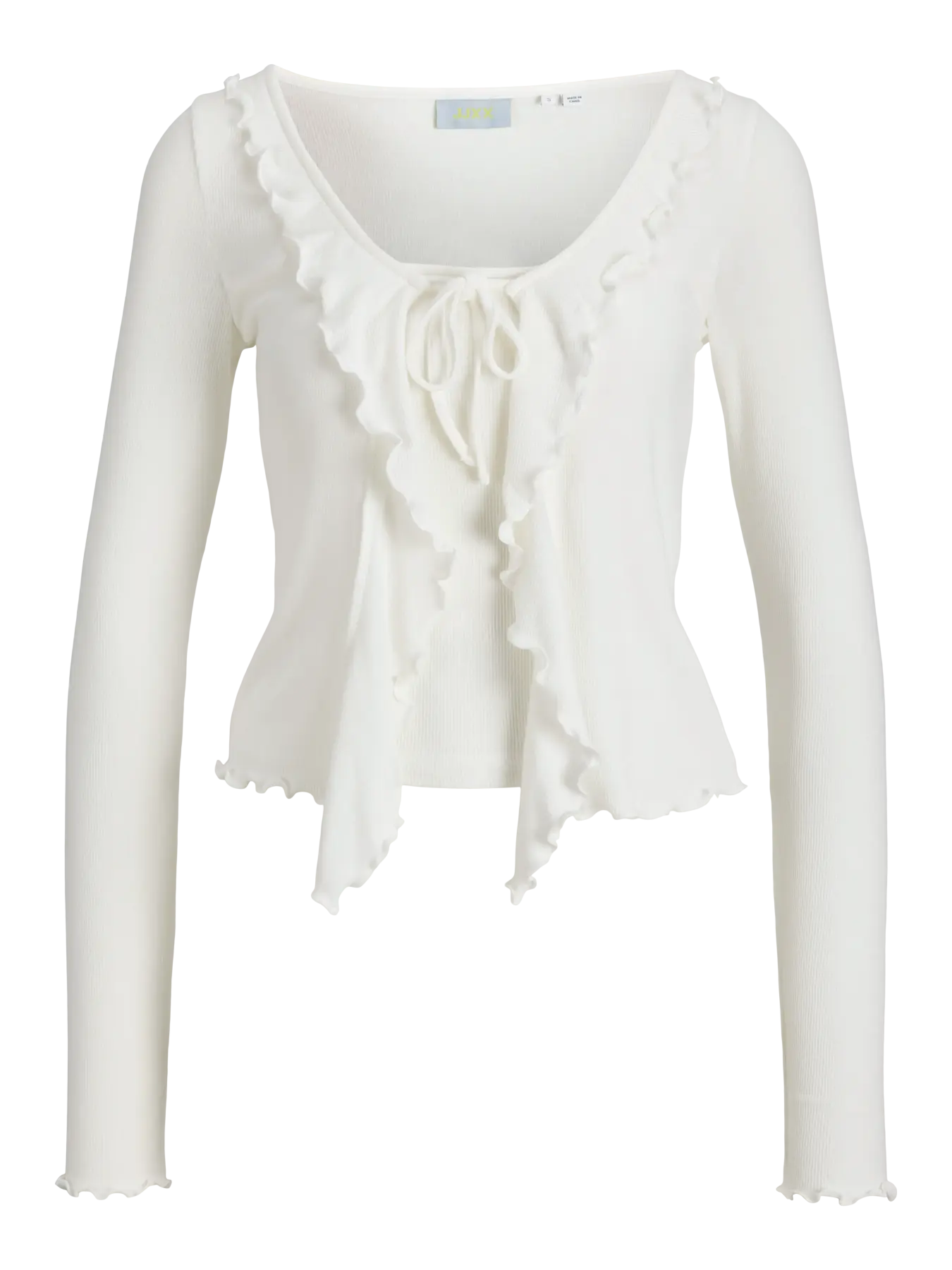 JXUMA RIB BOW TOP - CLOUD DANCER