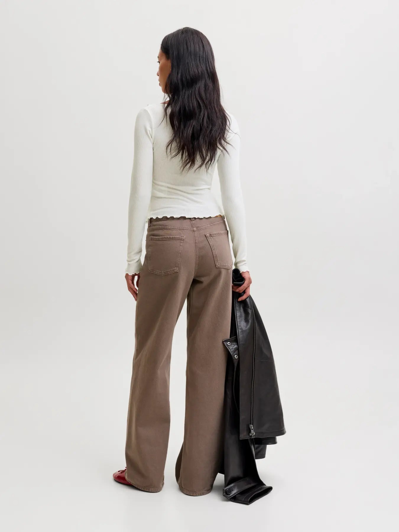 JXUMA RIB BOW TOP - CLOUD DANCER