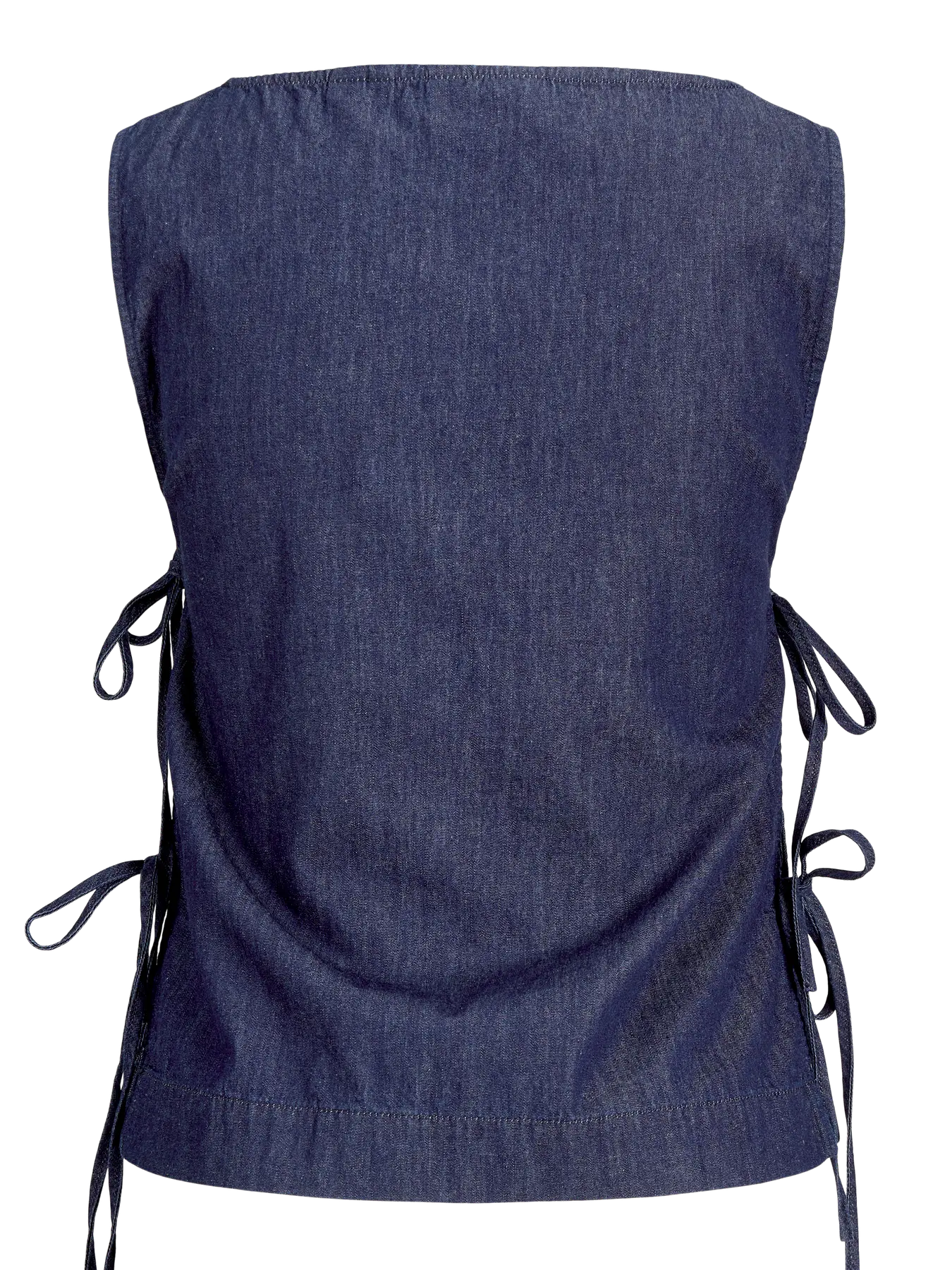 JXDEBBY CHAMBREY TOP - DARK BLUE DENIM