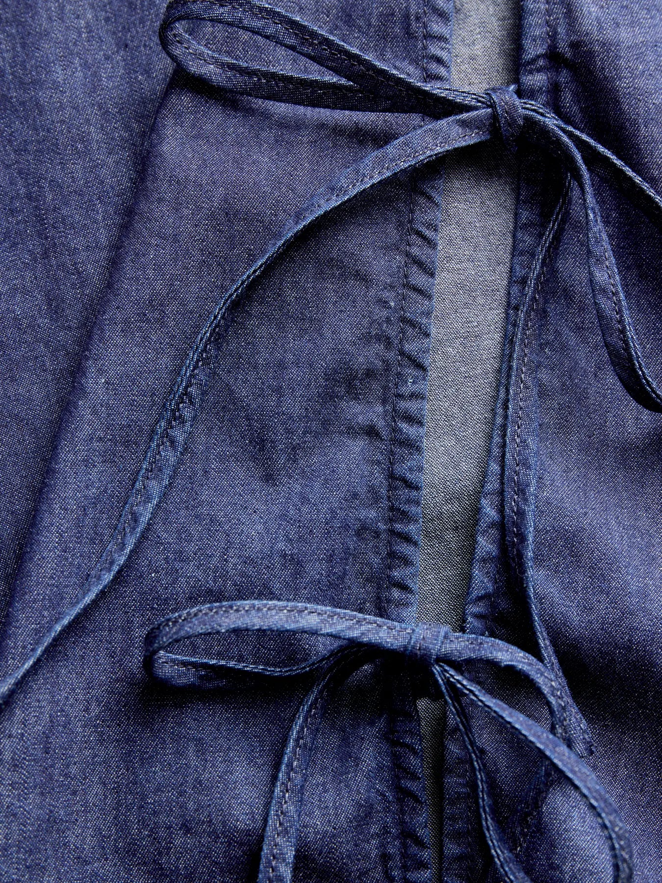 JXDEBBY CHAMBREY TOP - DARK BLUE DENIM