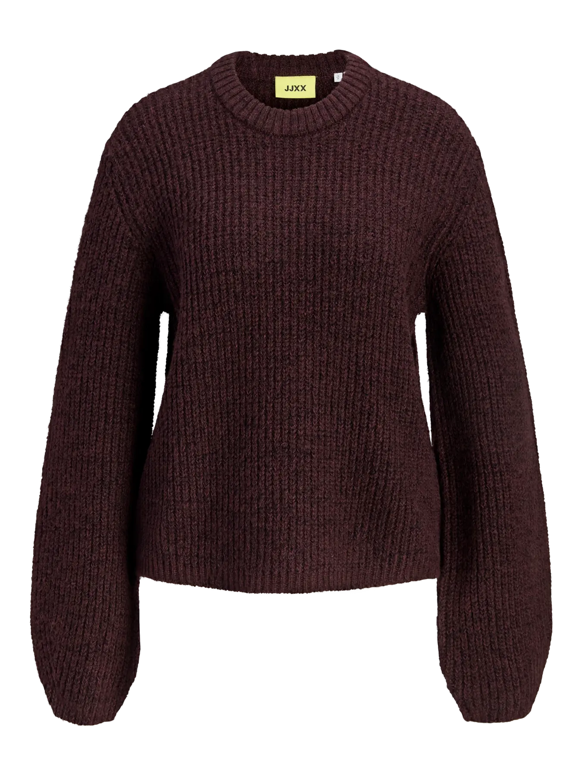 JXGLORIA GLOBAL CREW NECK KNIT - BURGUNDY