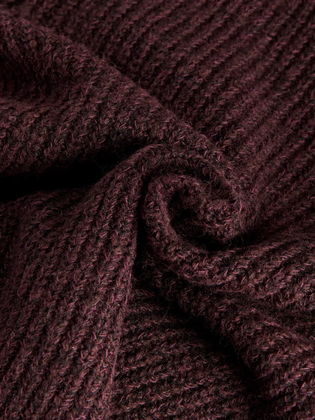 JXGLORIA GLOBAL CREW NECK KNIT - BURGUNDY