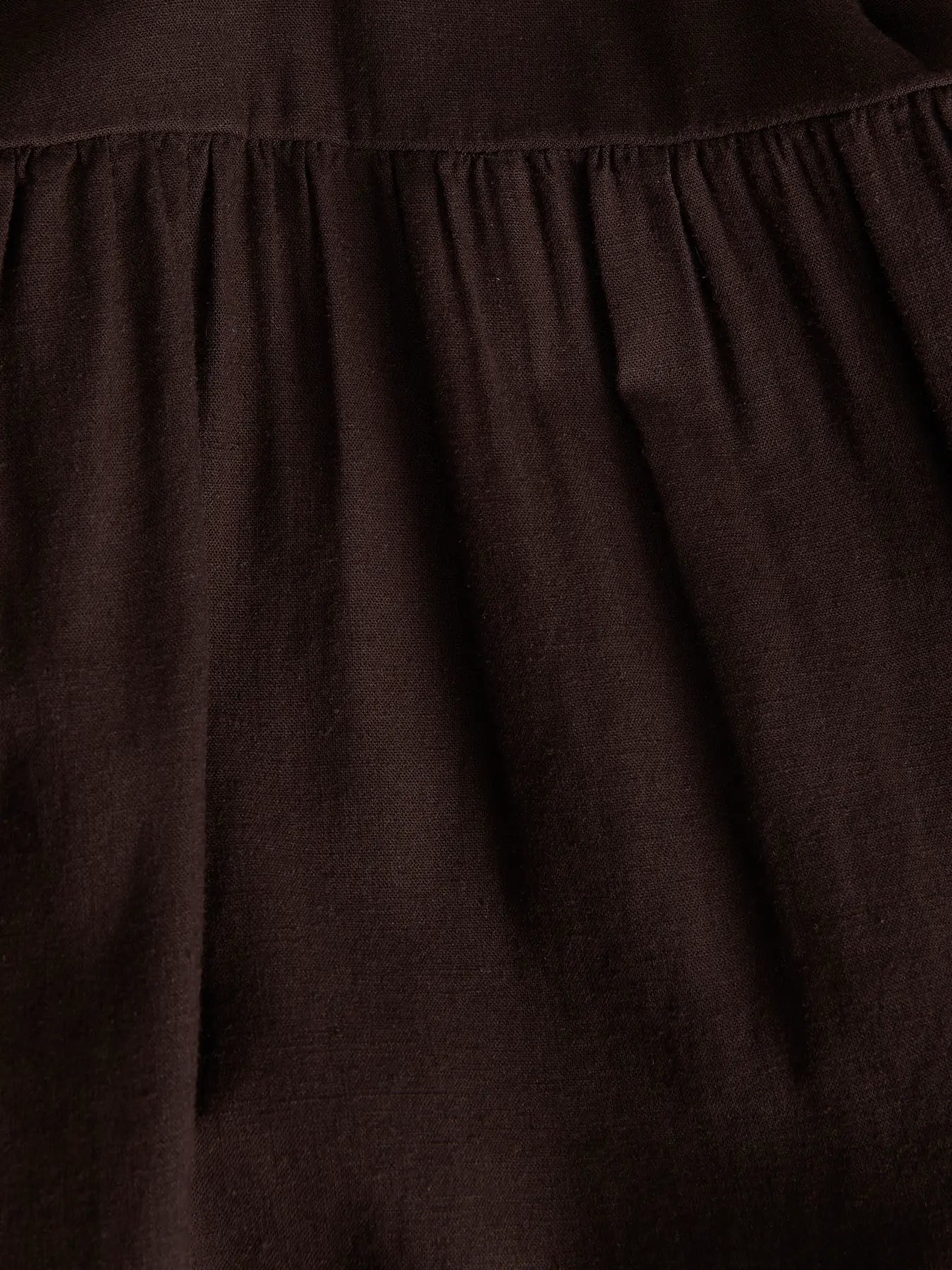 JXALMIRA LINEN LONG DRESS - SEAL BROWN