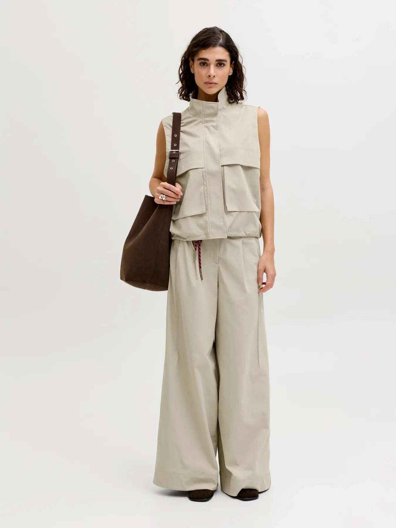 JXADA OLIVE WIDE PANTS - SPRAY GREEN