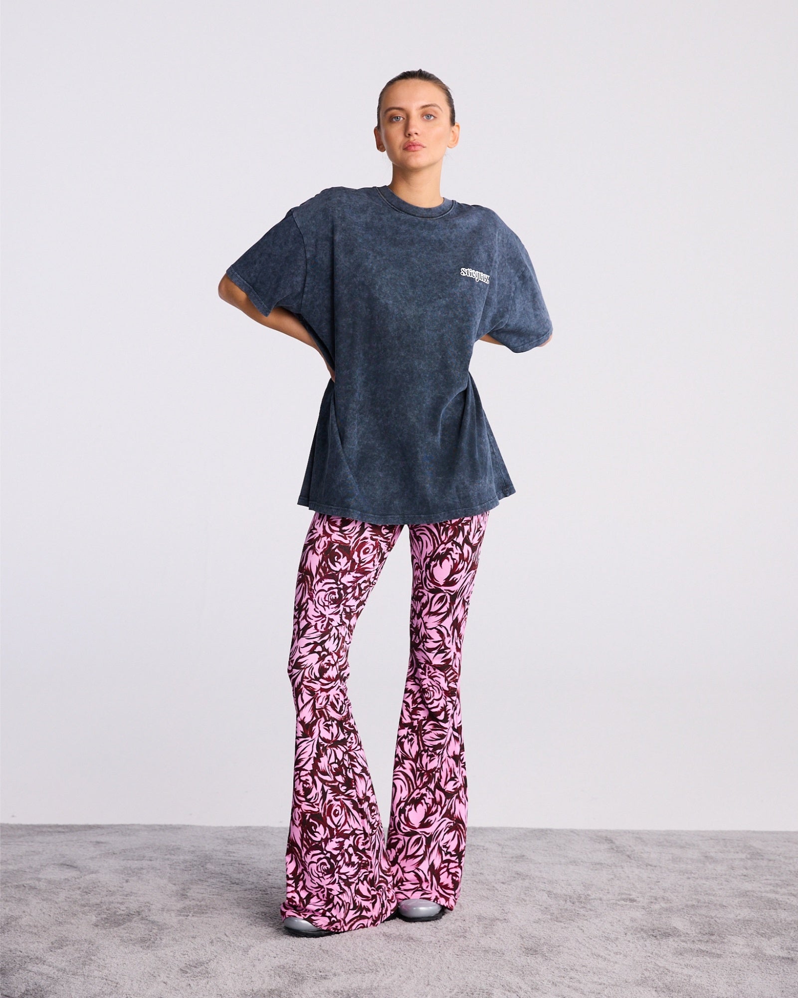 CHALINE UITLOPENDE LEGGINGS - ROZE