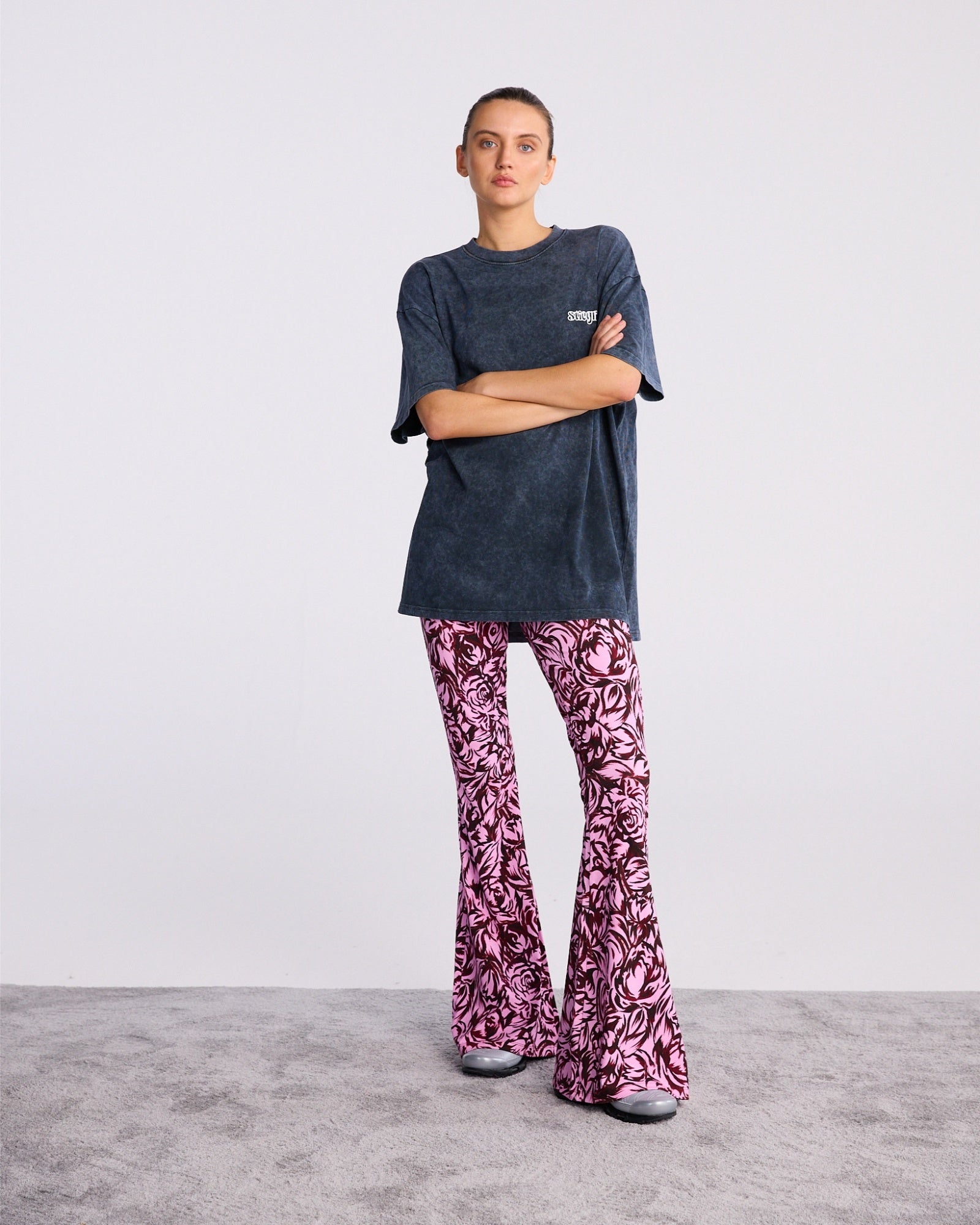 CHALINE UITLOPENDE LEGGINGS - ROZE