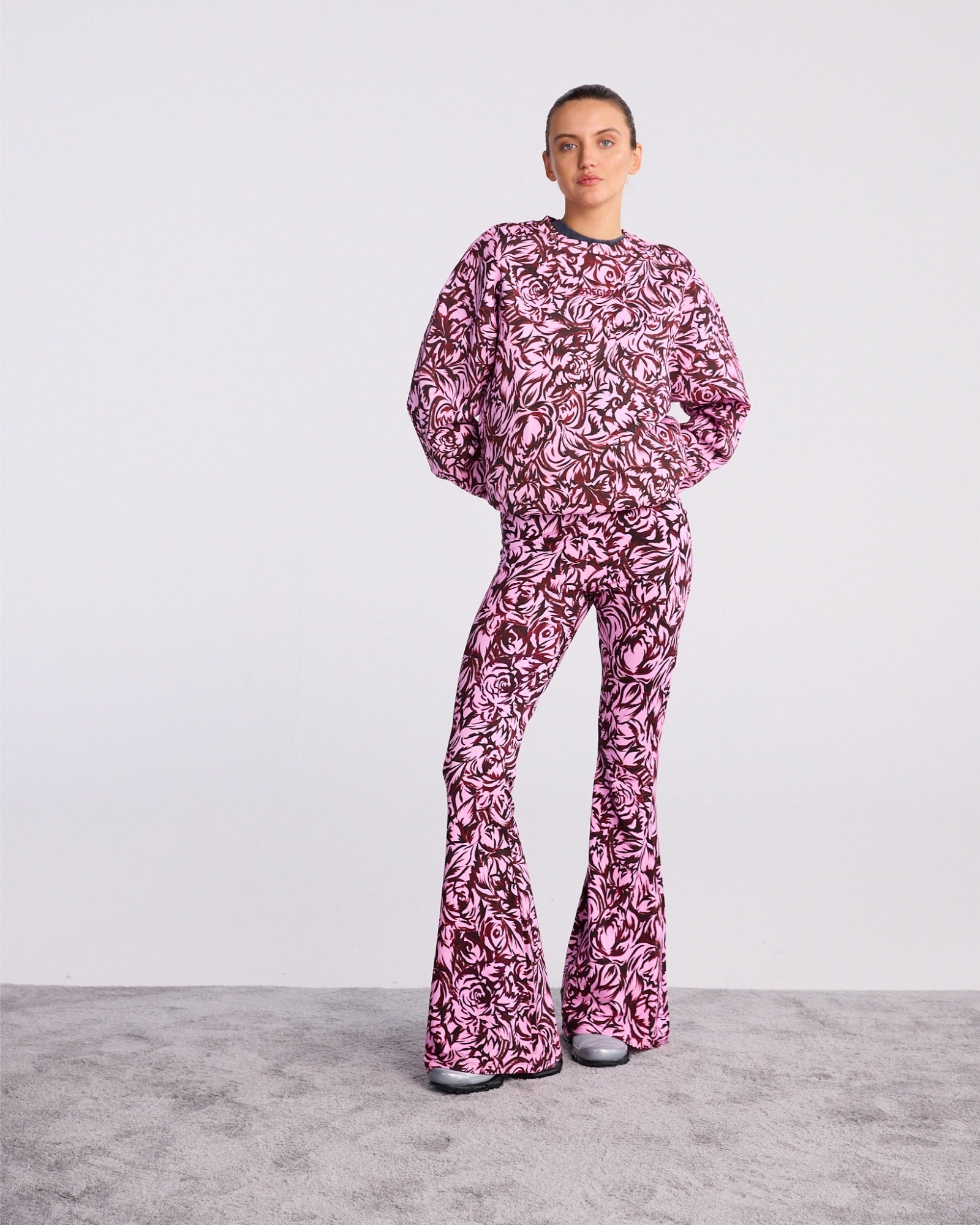 CHALINE UITLOPENDE LEGGINGS - ROZE