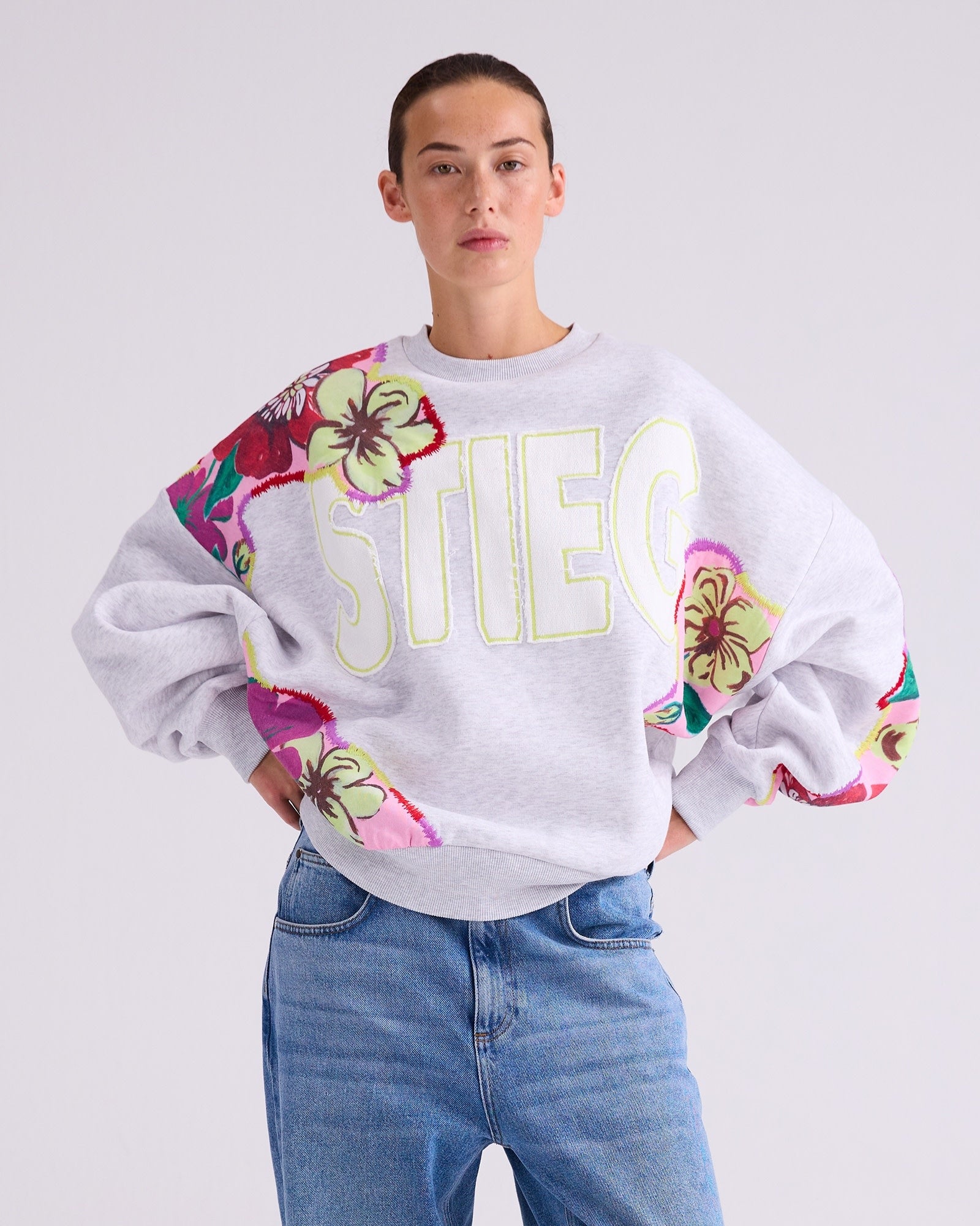 Gitana trui - Melange grijs