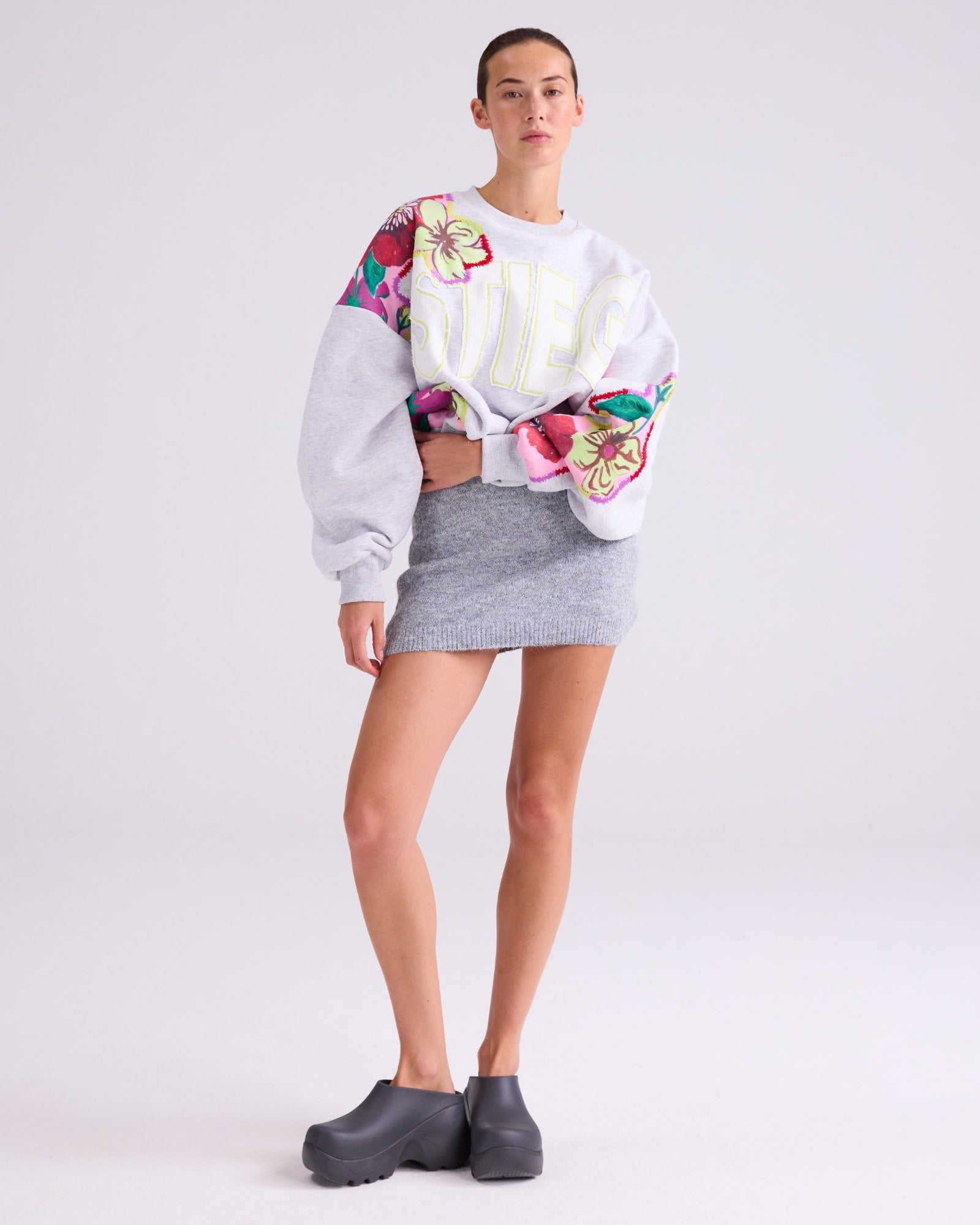 Gitana trui - Melange grijs