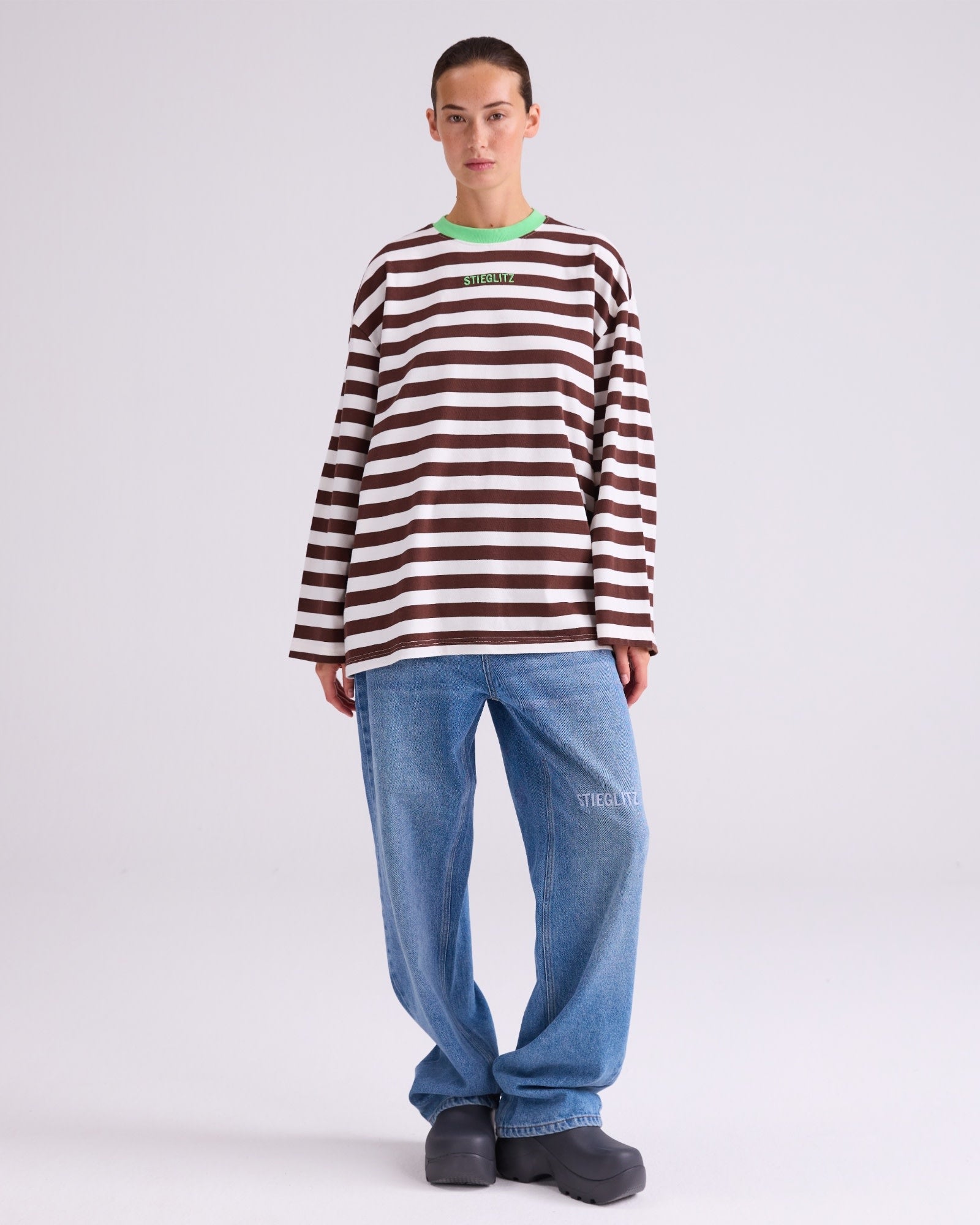 Janita wide skate longsleeve - brown