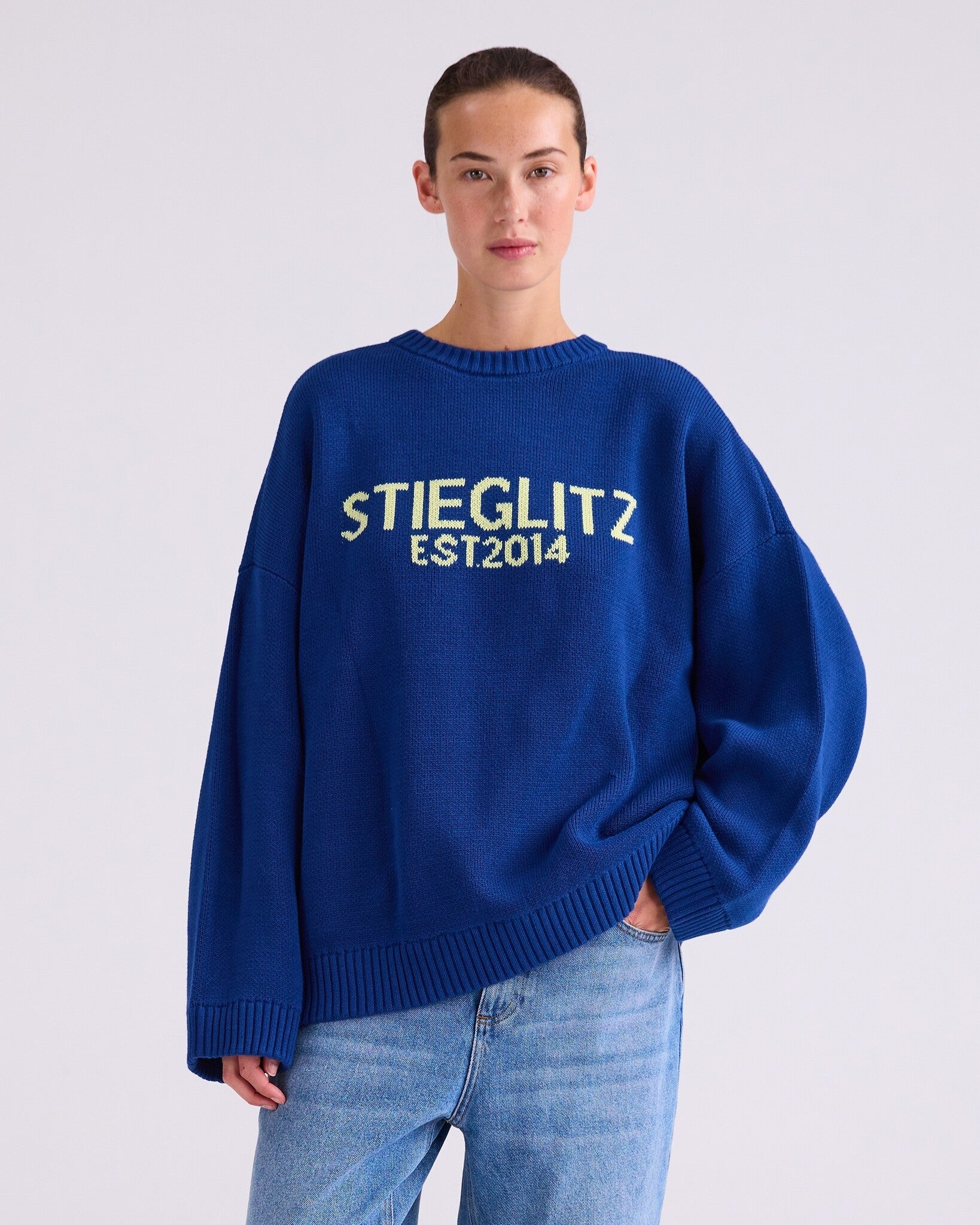 Anita gebreide trui - Blauw