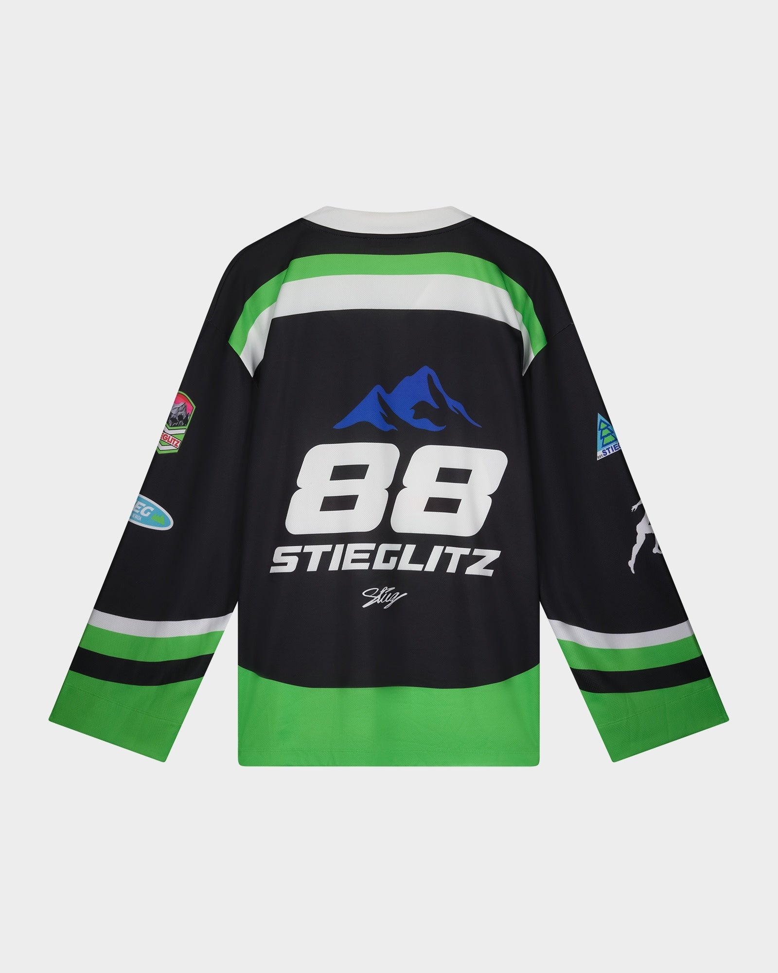 Alando wijde skate longsleeve - Zwart