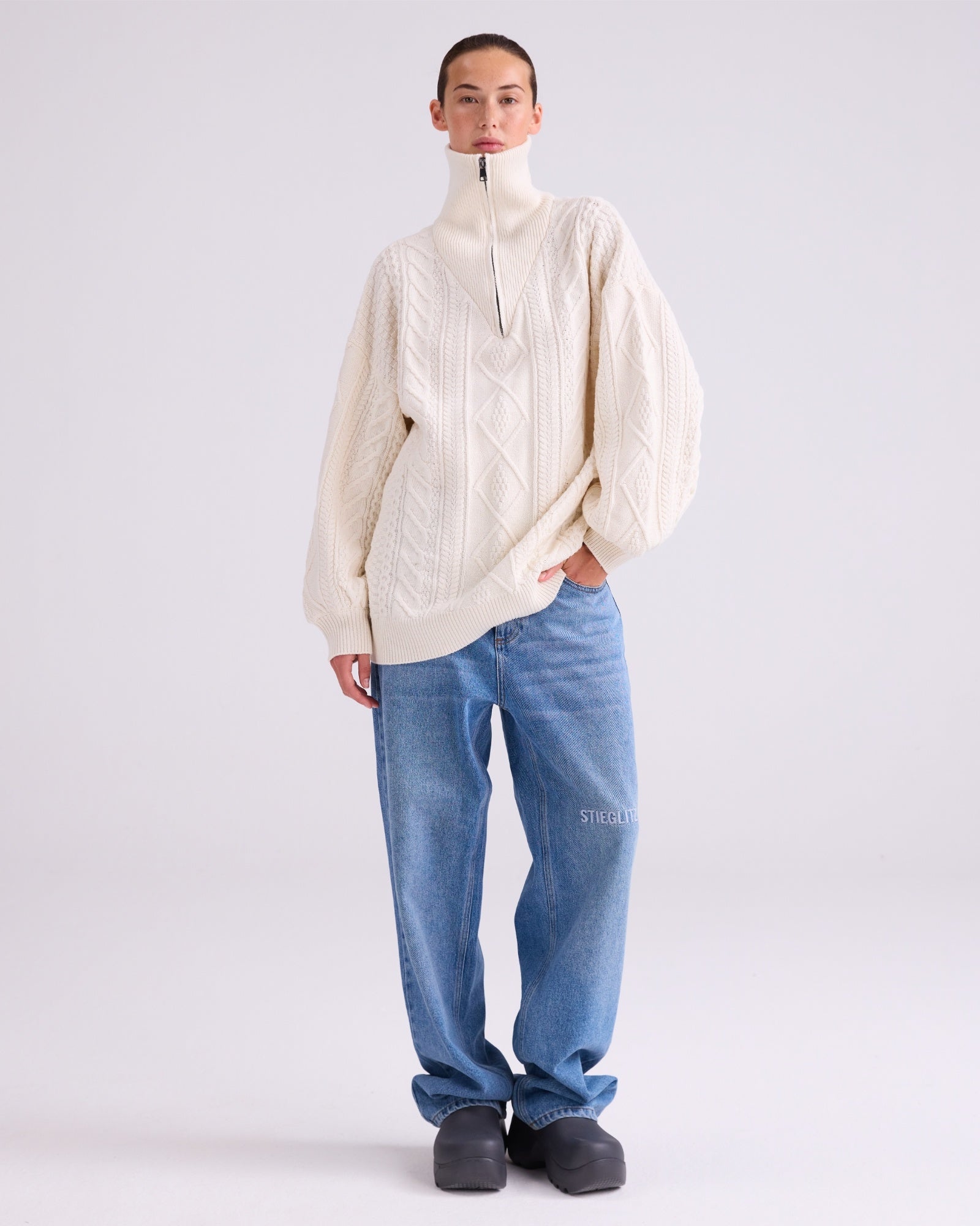 Larena trui - gebroken wit