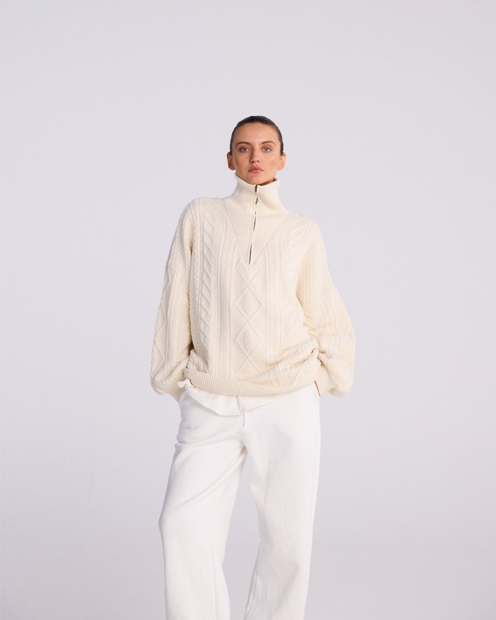 Larena trui - gebroken wit