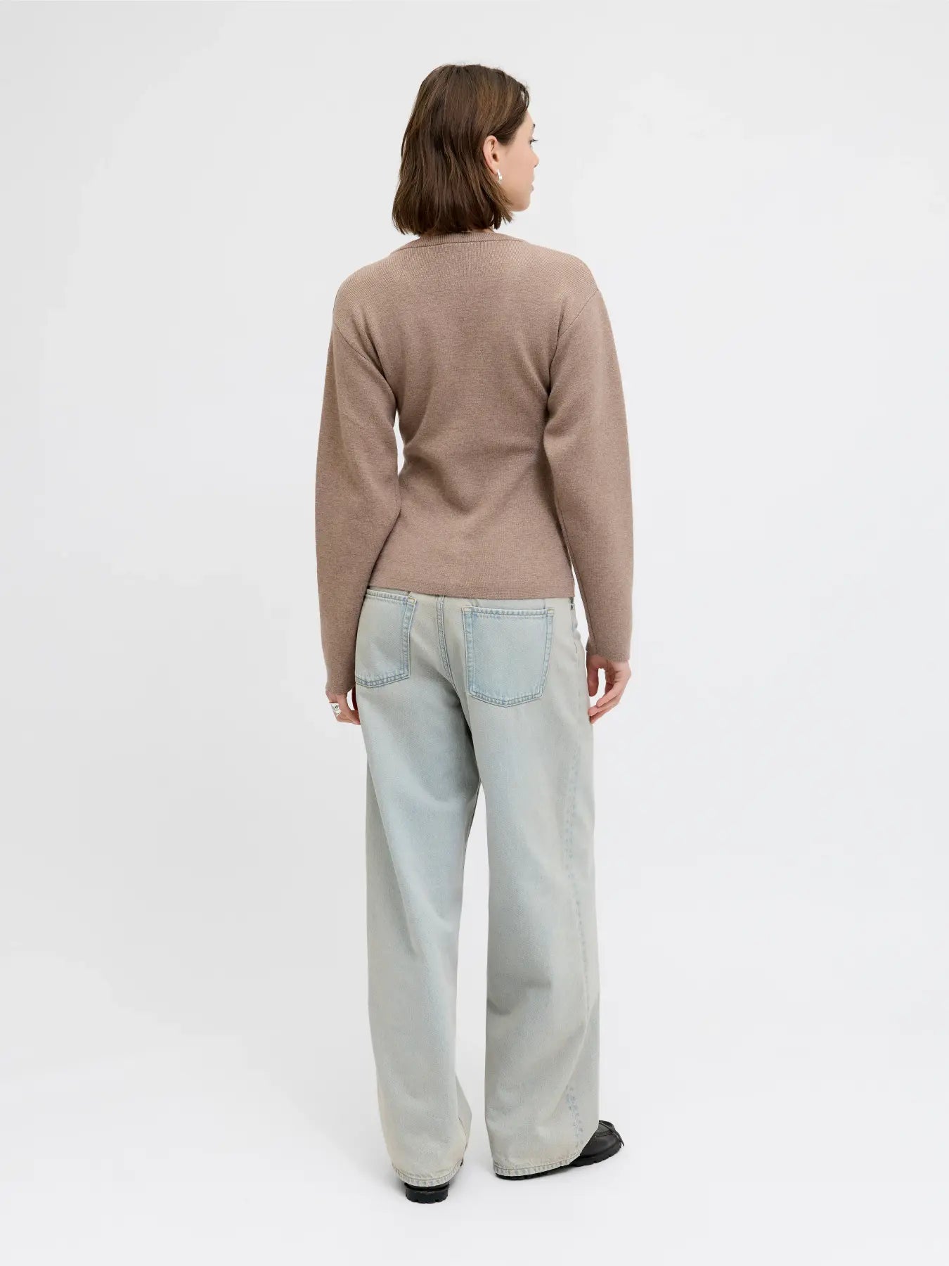 JXDIANA CARDIGAN KNIT - BROWN LENTIL