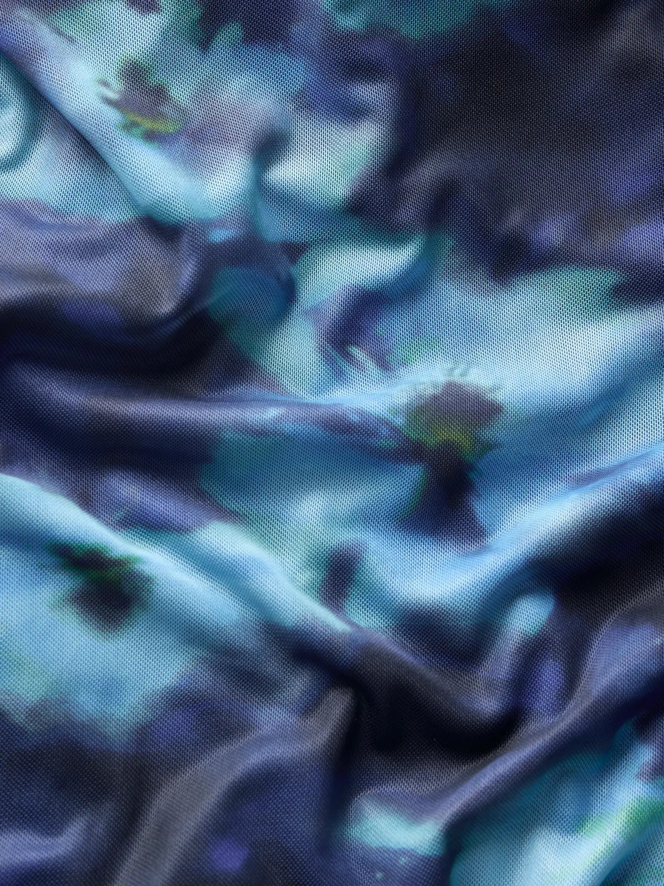 JXMINNA MESH SINGLET LONG DRESS - SWIM BLUR FLOWER