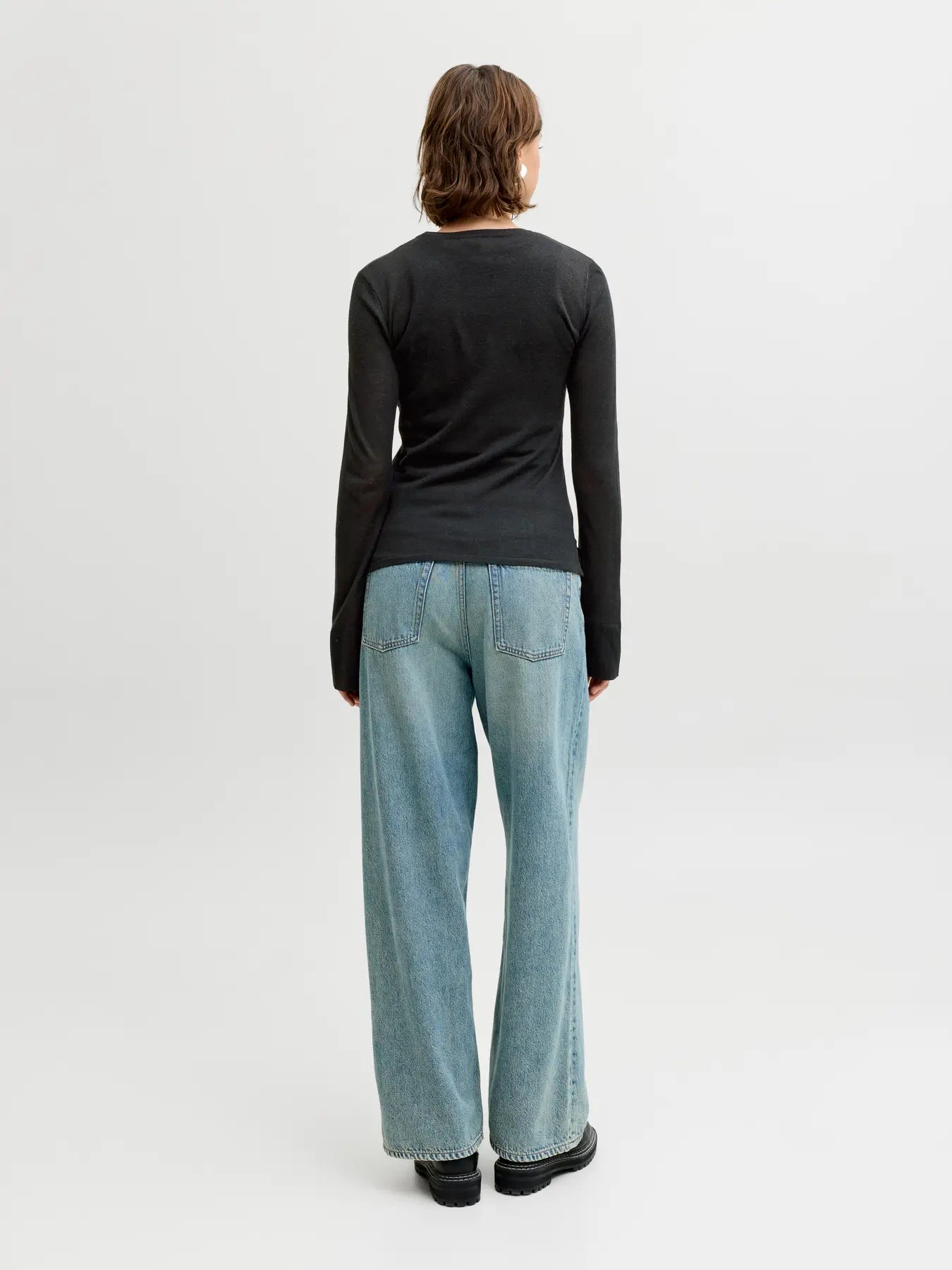 JXALBERTE CREW NECK KNIT - BLACK