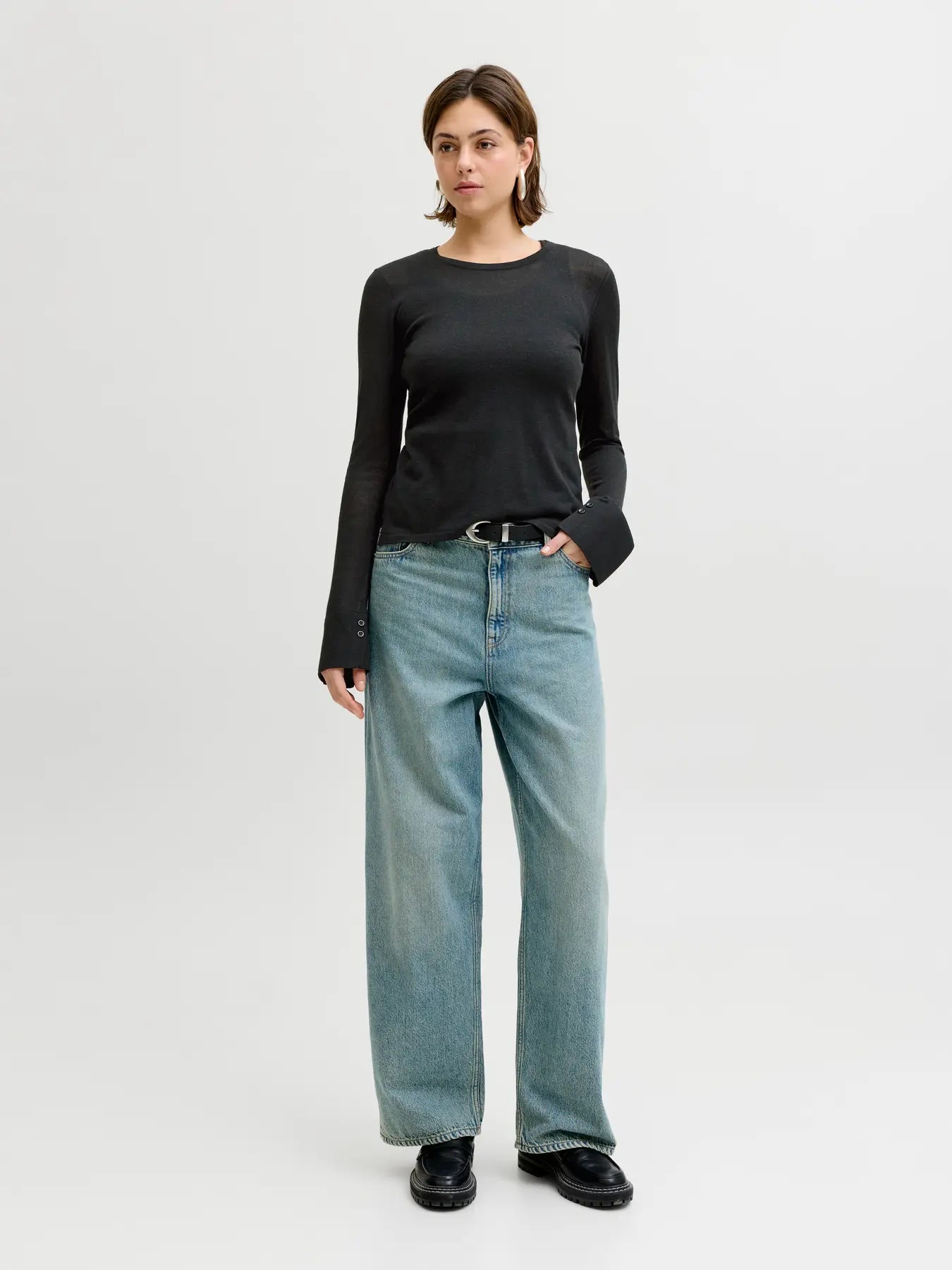 JXALBERTE CREW NECK KNIT - BLACK