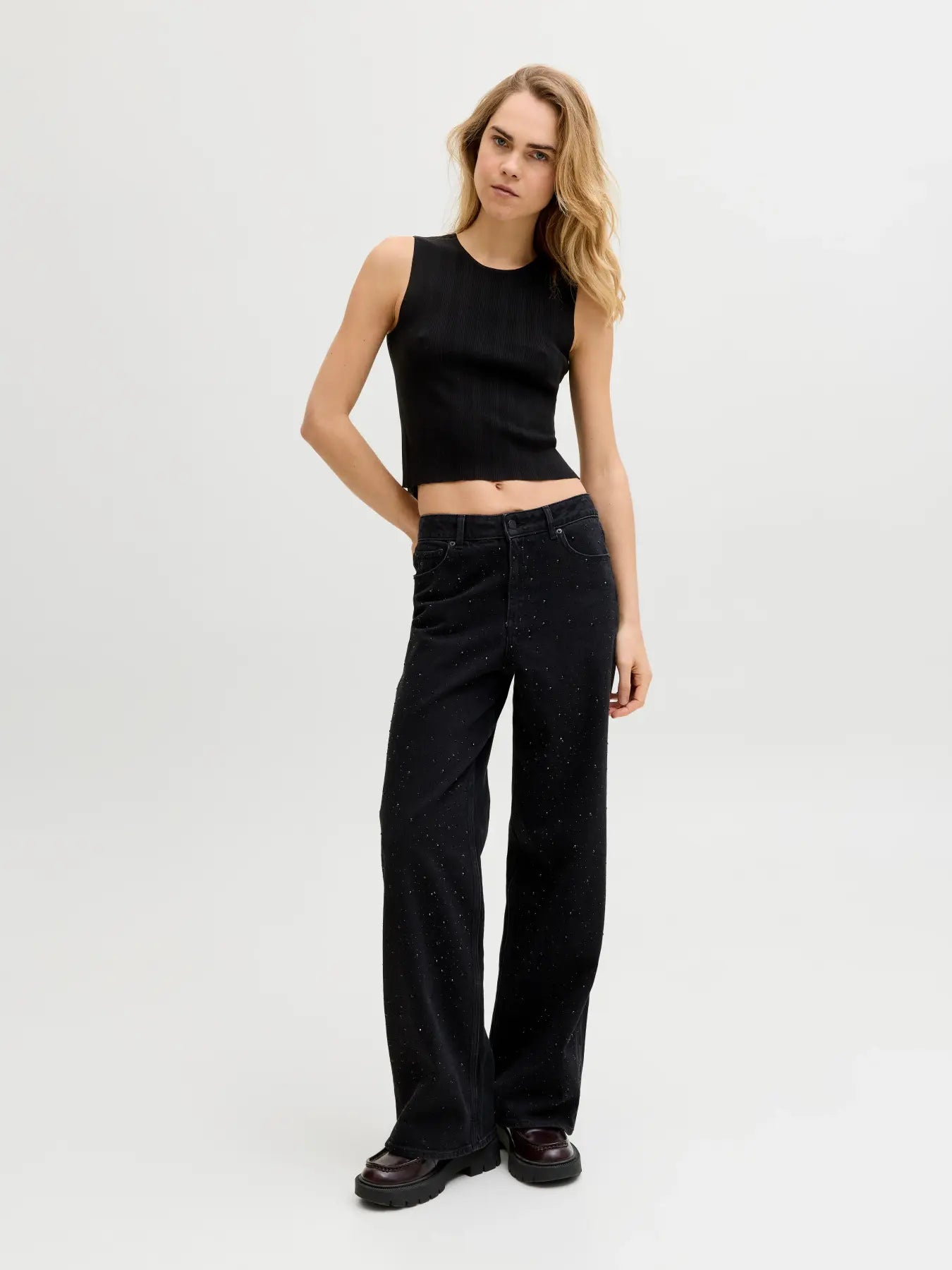 JXTALIA TOP KNIT - BLACK