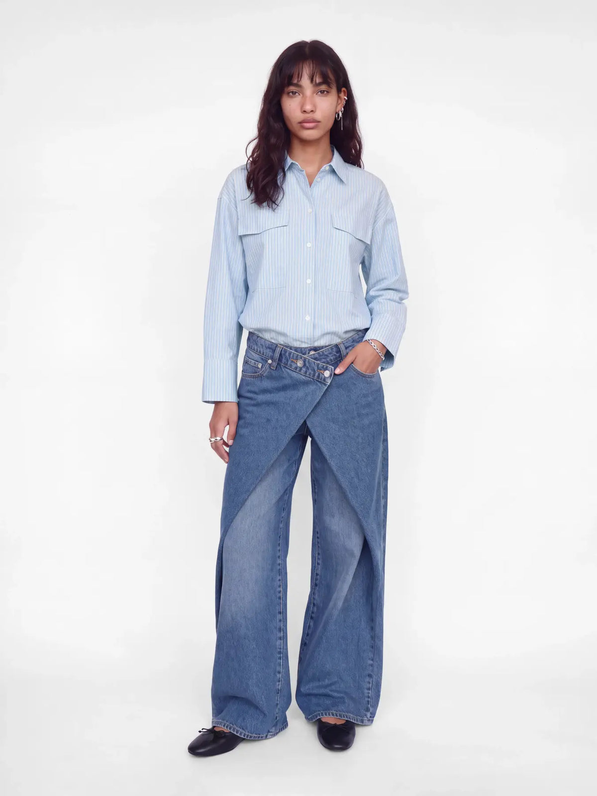 JXLIS OXFORD LS OVERSIZED SHIRT WVN